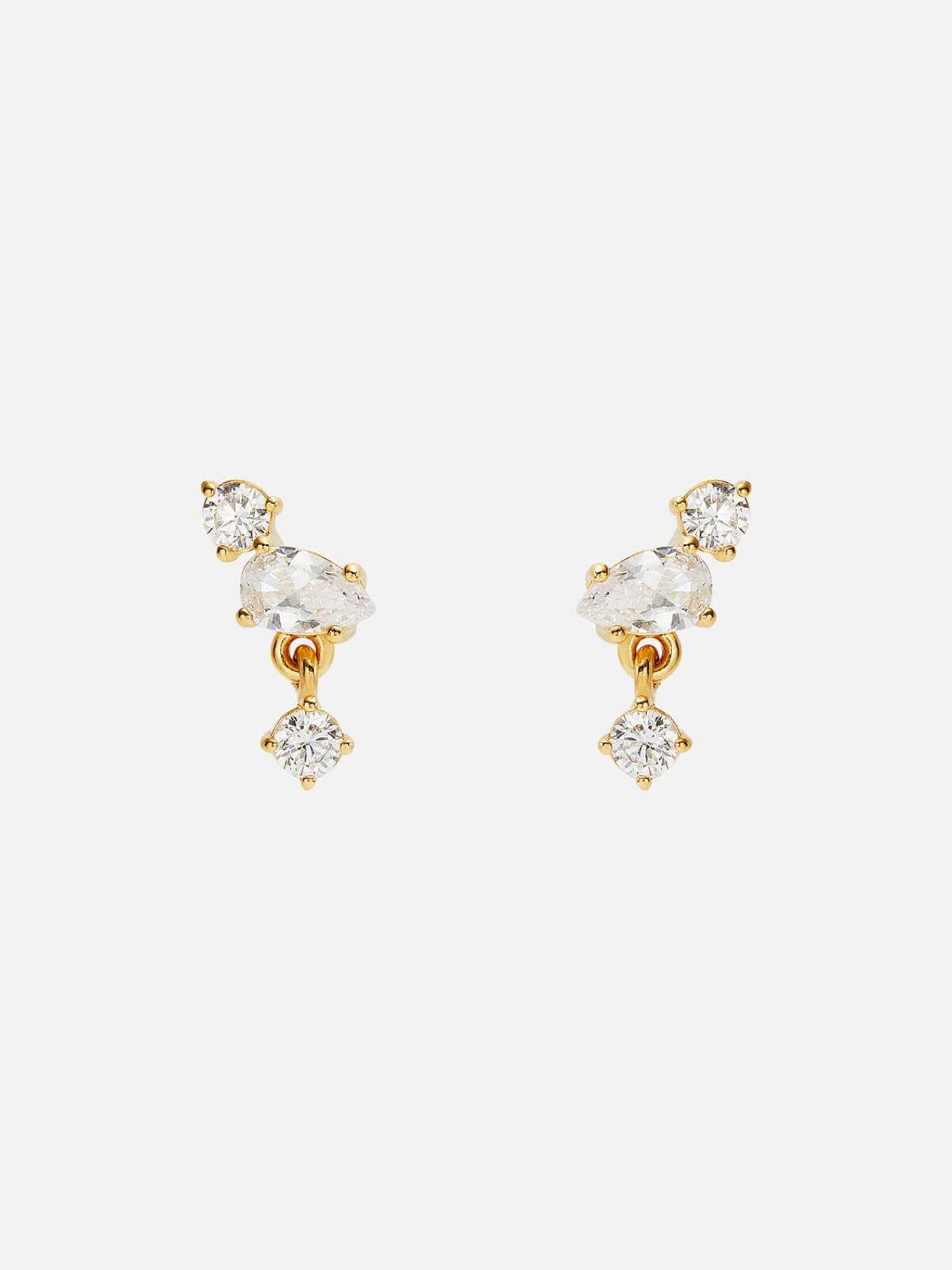 By Charlotte | No Rain, No Flowers Stud Earrings - Gold | Perlu
