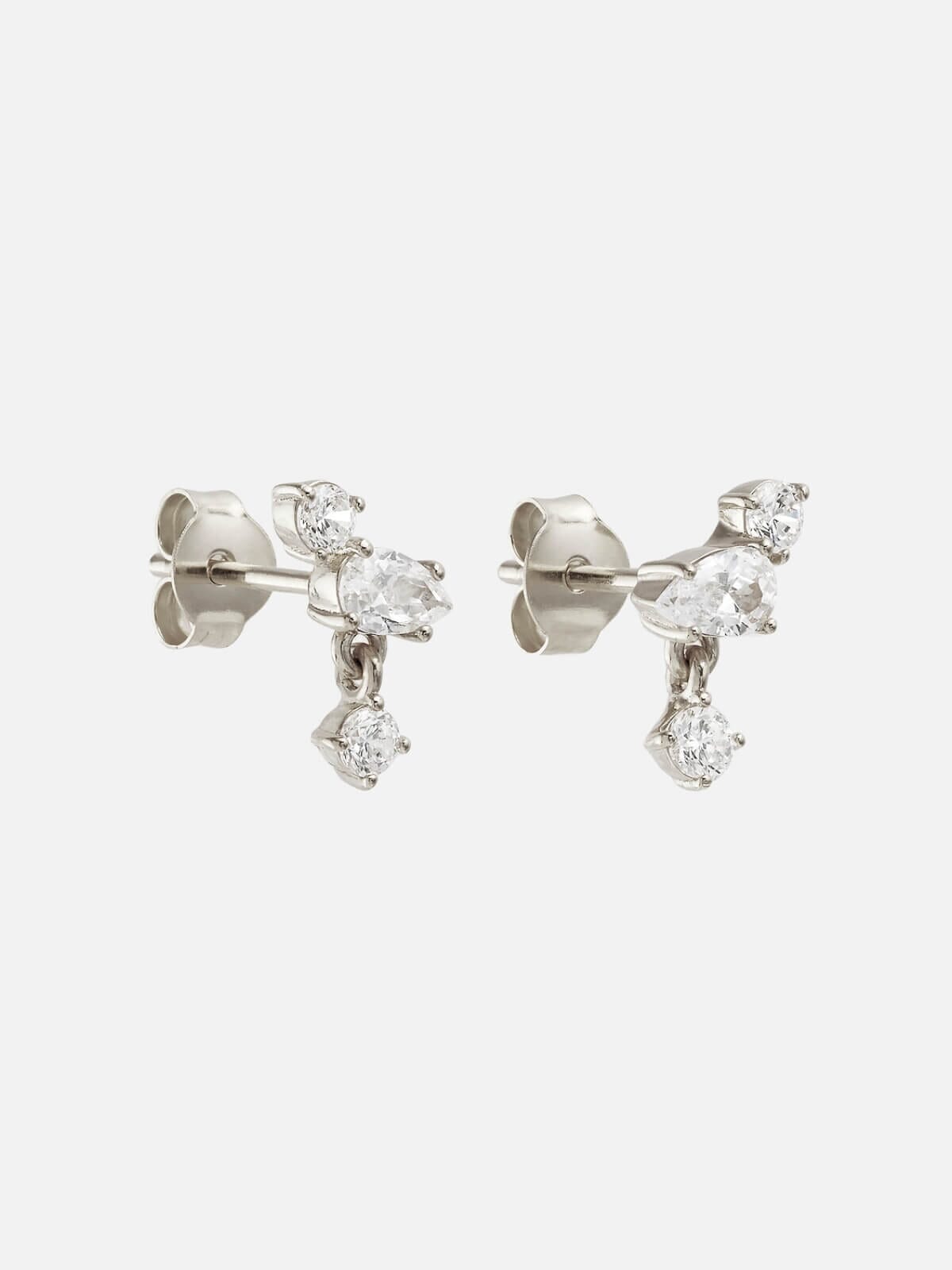 By Charlotte | No Rain, No Flowers Stud Earrings - Sterling Silver | Perlu