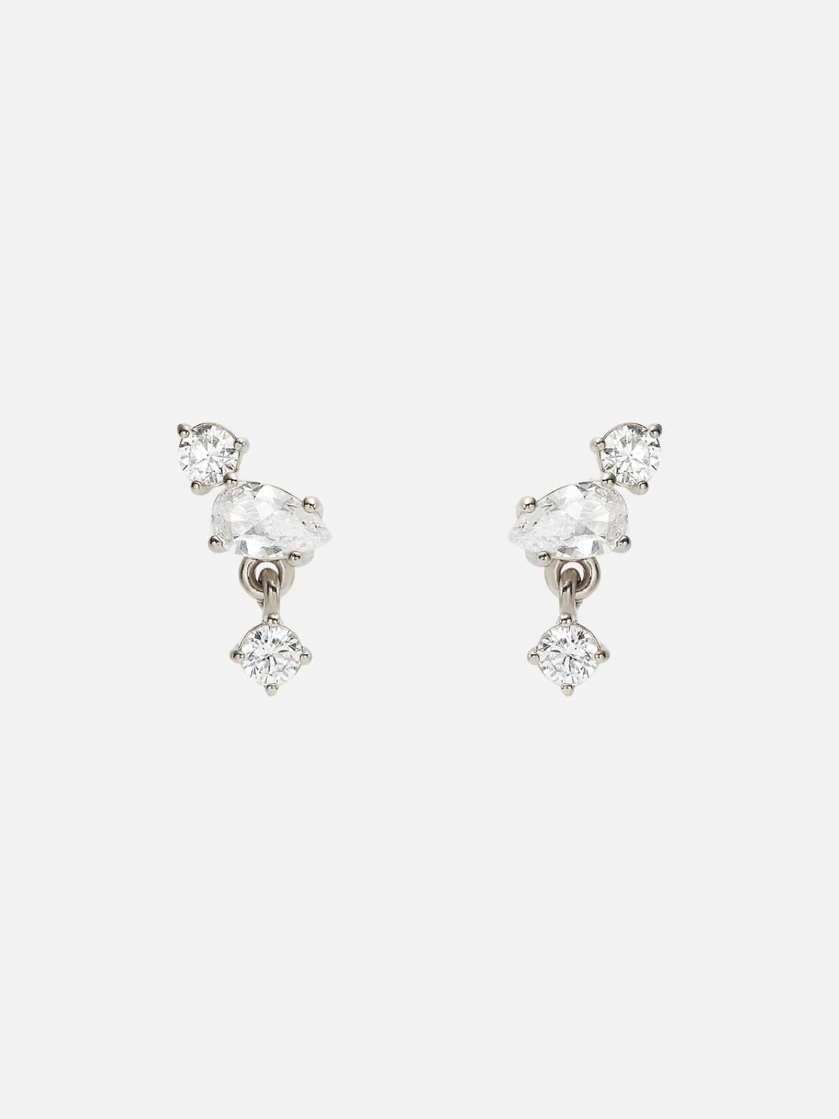 By Charlotte | No Rain, No Flowers Stud Earrings - Sterling Silver | Perlu