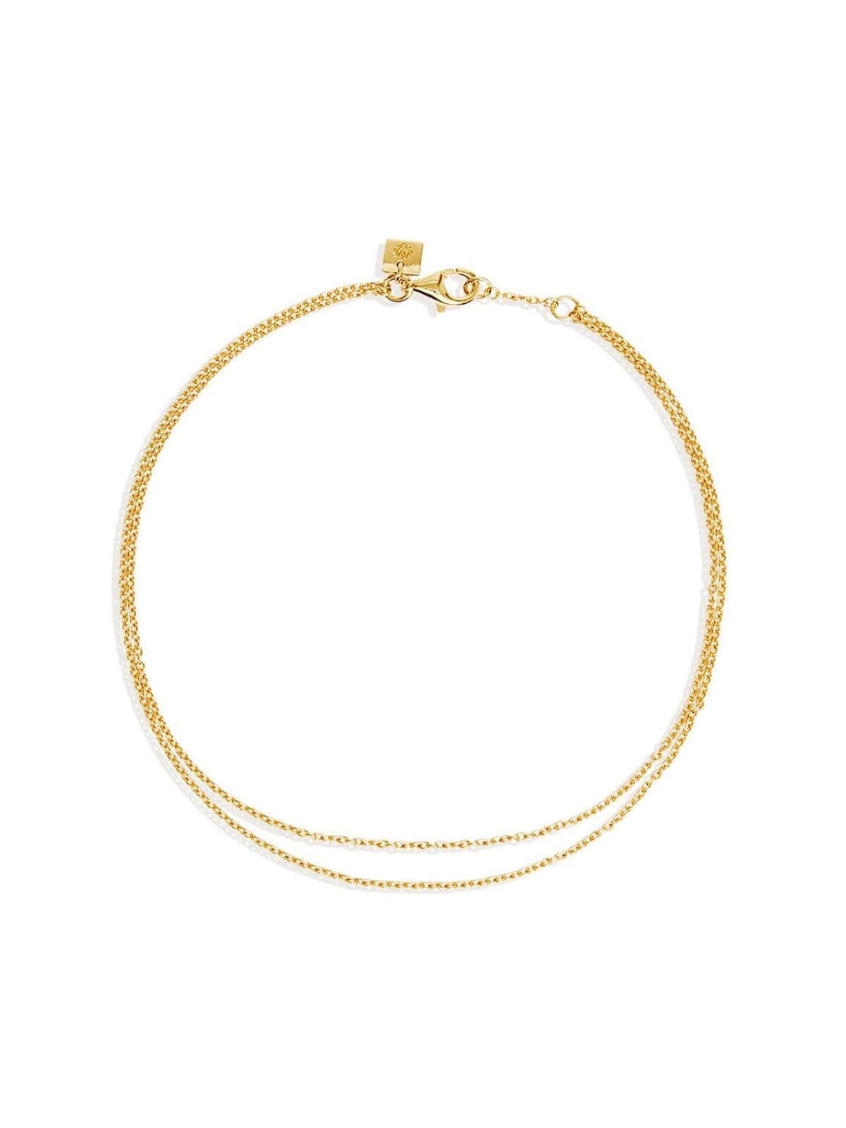 By Charlotte | Purity Double Chain Anklet - Gold | Perlu