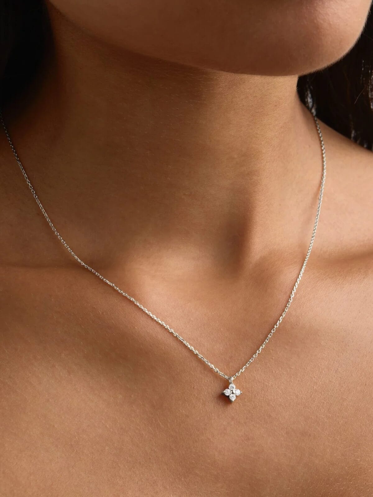Sterling Silver Crystal Bloom Necklace Earrings By Charlotte 