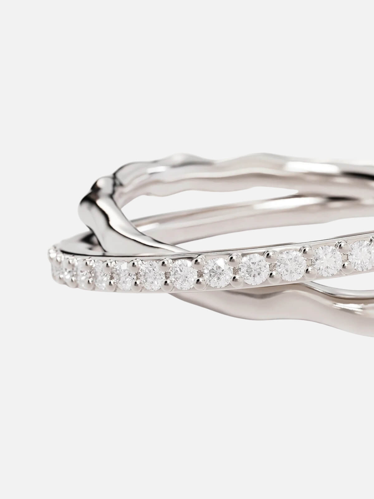 Sterling Silver Entwined Hearts Ring