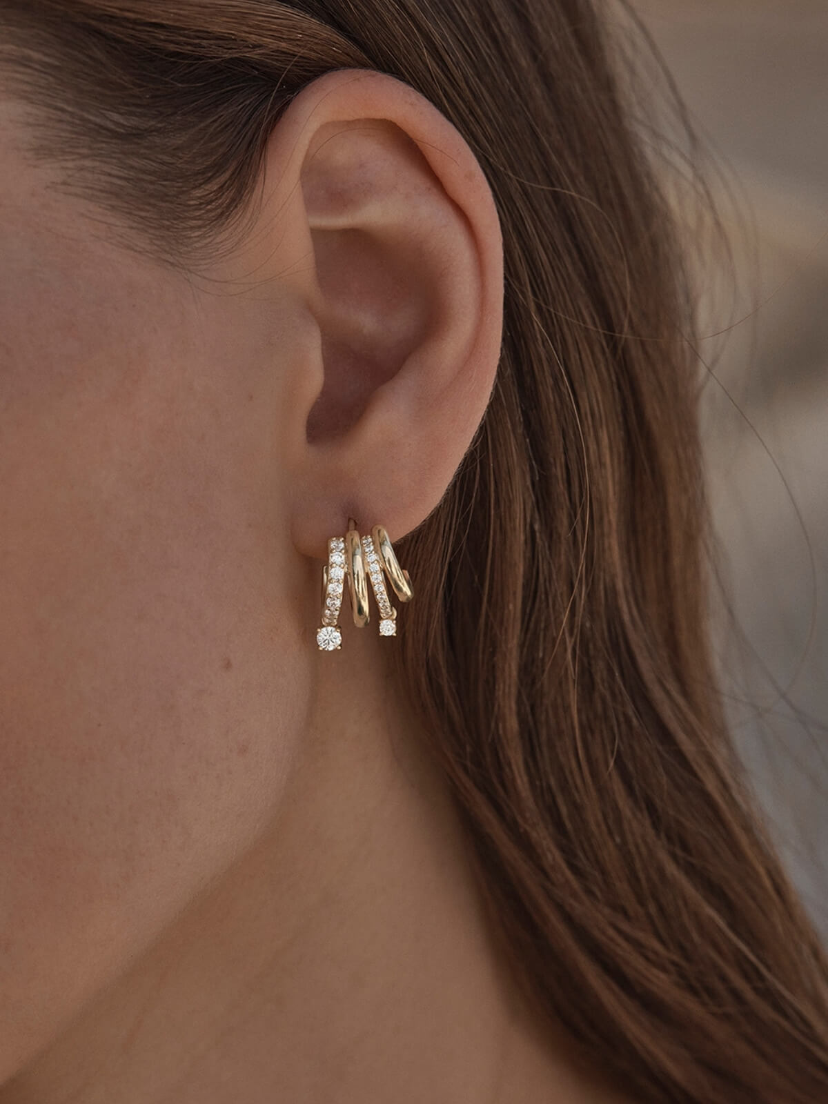 With Every Breath Illusion Hoops - 18K Gold