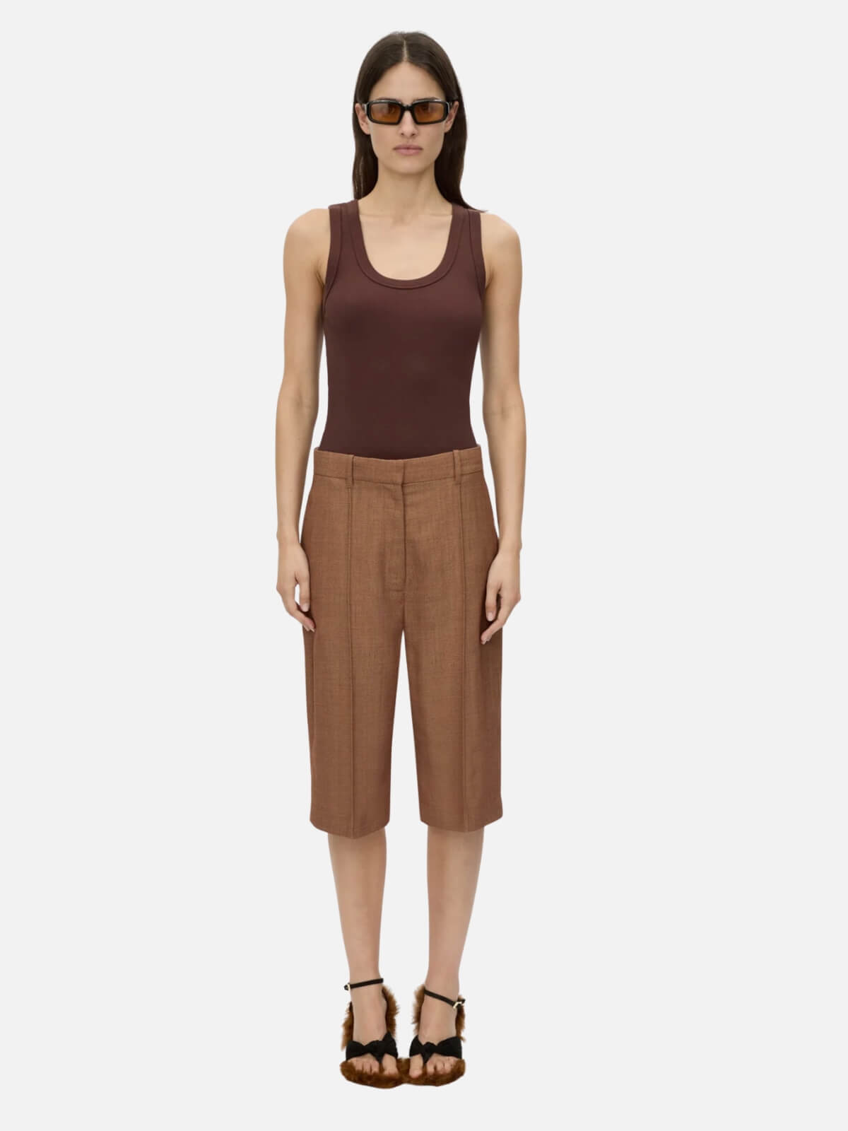 Camilla and Marc | Abel Rib Tank - Chocolate | Perlu