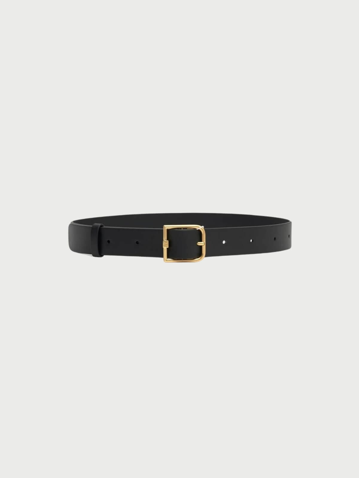 Camilla and Marc | Addison Leather Belt - Black with Gold | Perlu