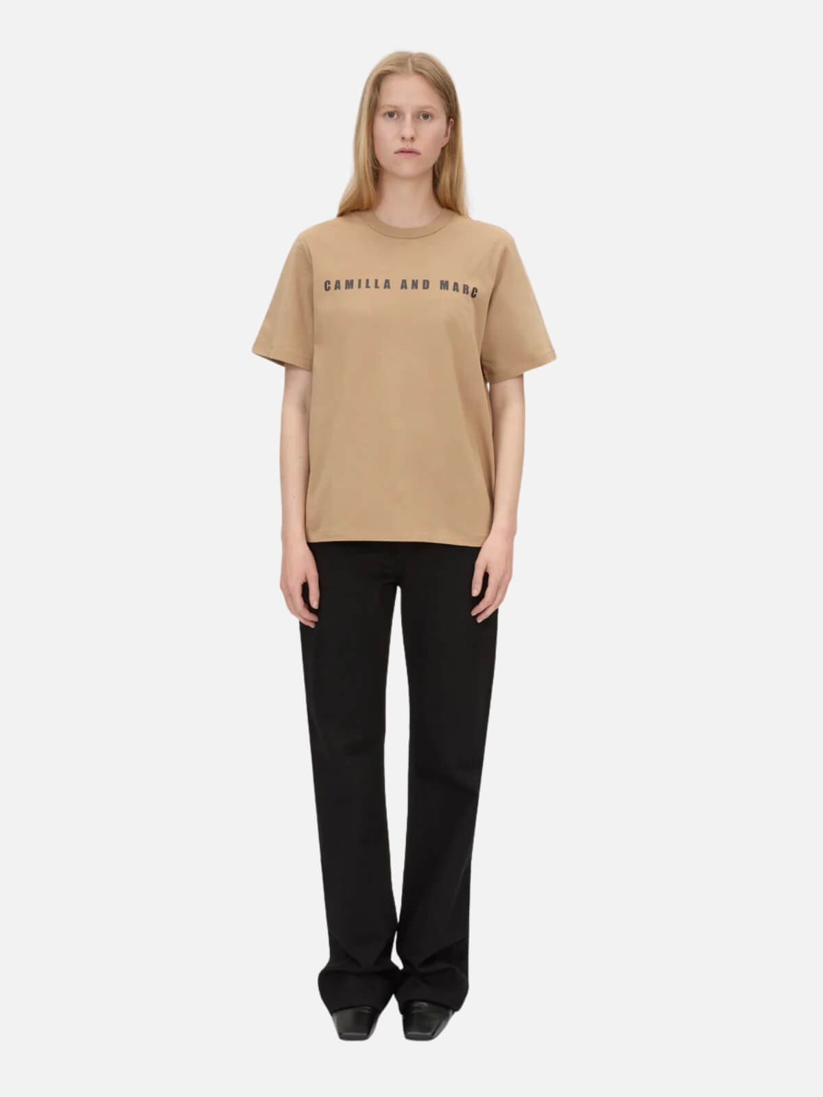 Anca Graphic Tee - Latte