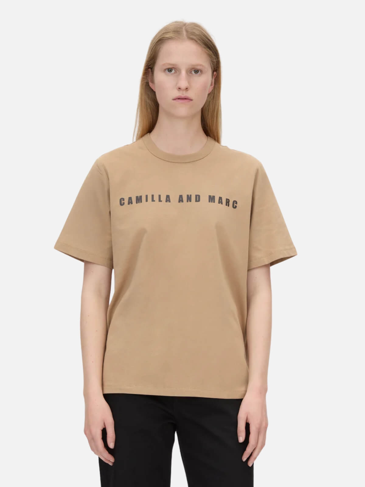 Anca Graphic Tee - Latte