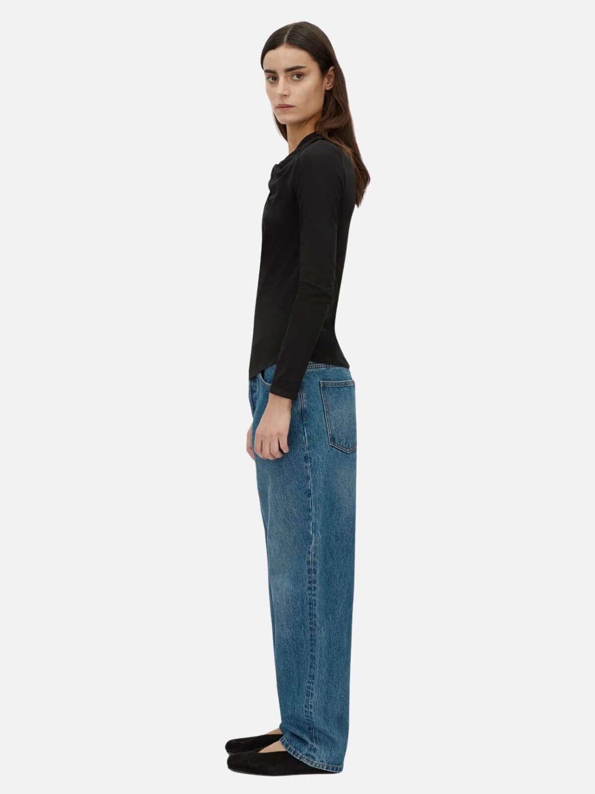 Felton Knot Long Sleeve Tee - Black Tops Camilla and Marc 