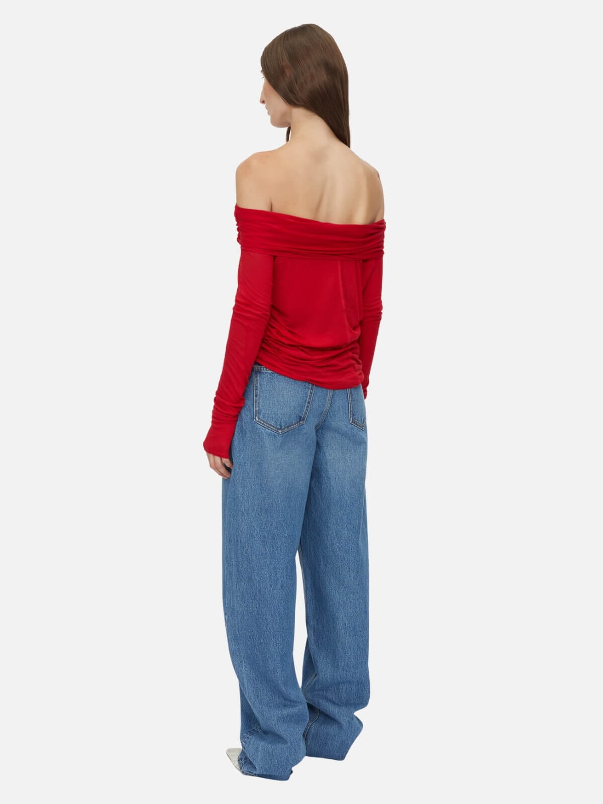 Camilla and Marc | Marjorie Long Sleeve Top - Ruby Red | Perlu