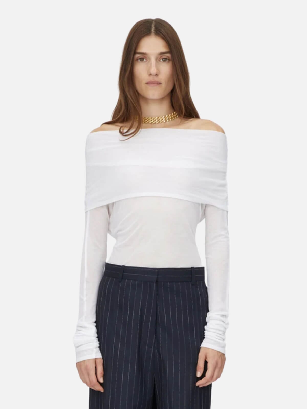 Camilla and Marc | Marjorie Long Sleeve Top - Soft White | Perlu