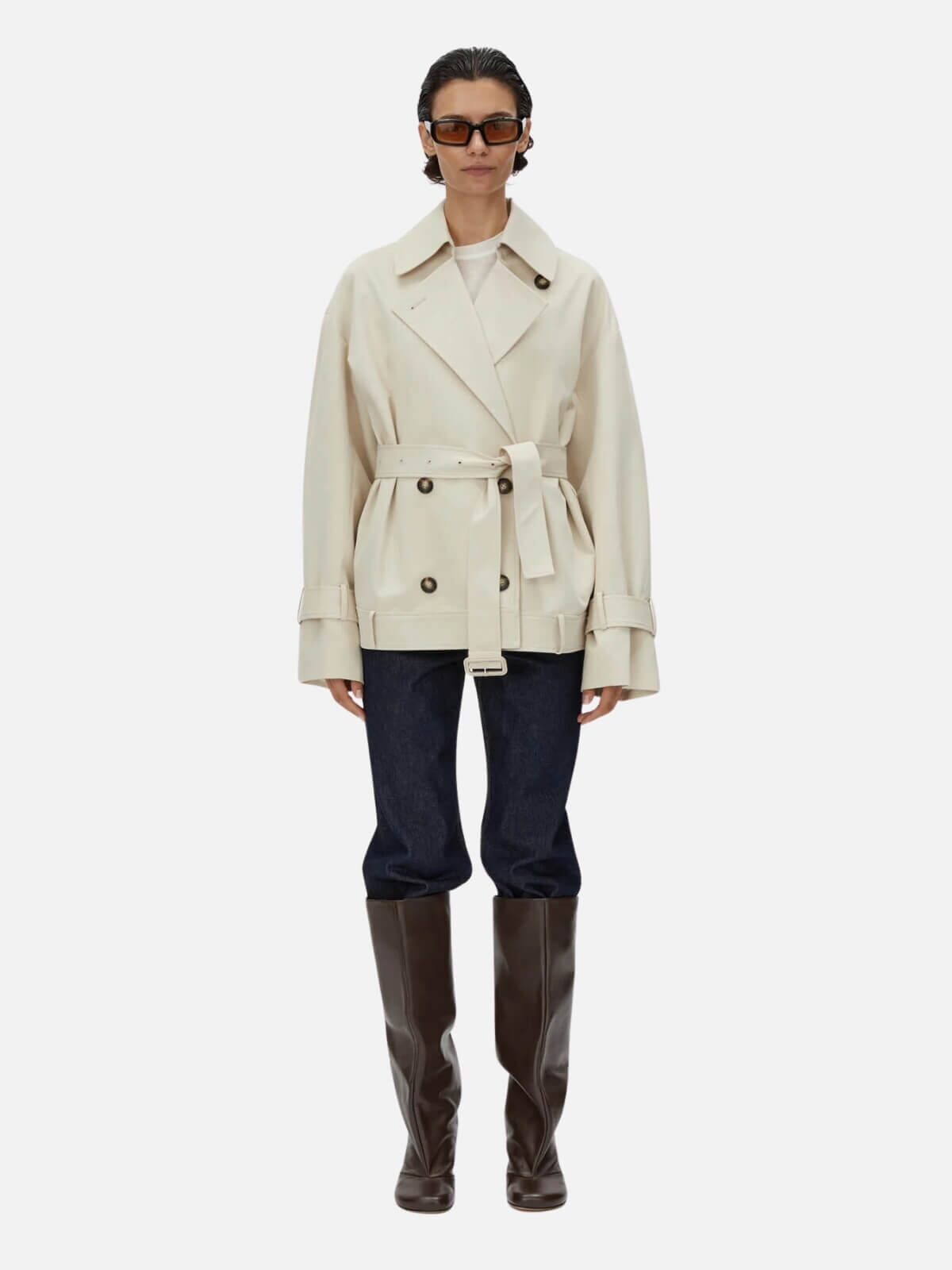 Neroli Short Trench - Alabaster Coats & Jackets Camilla and Marc 