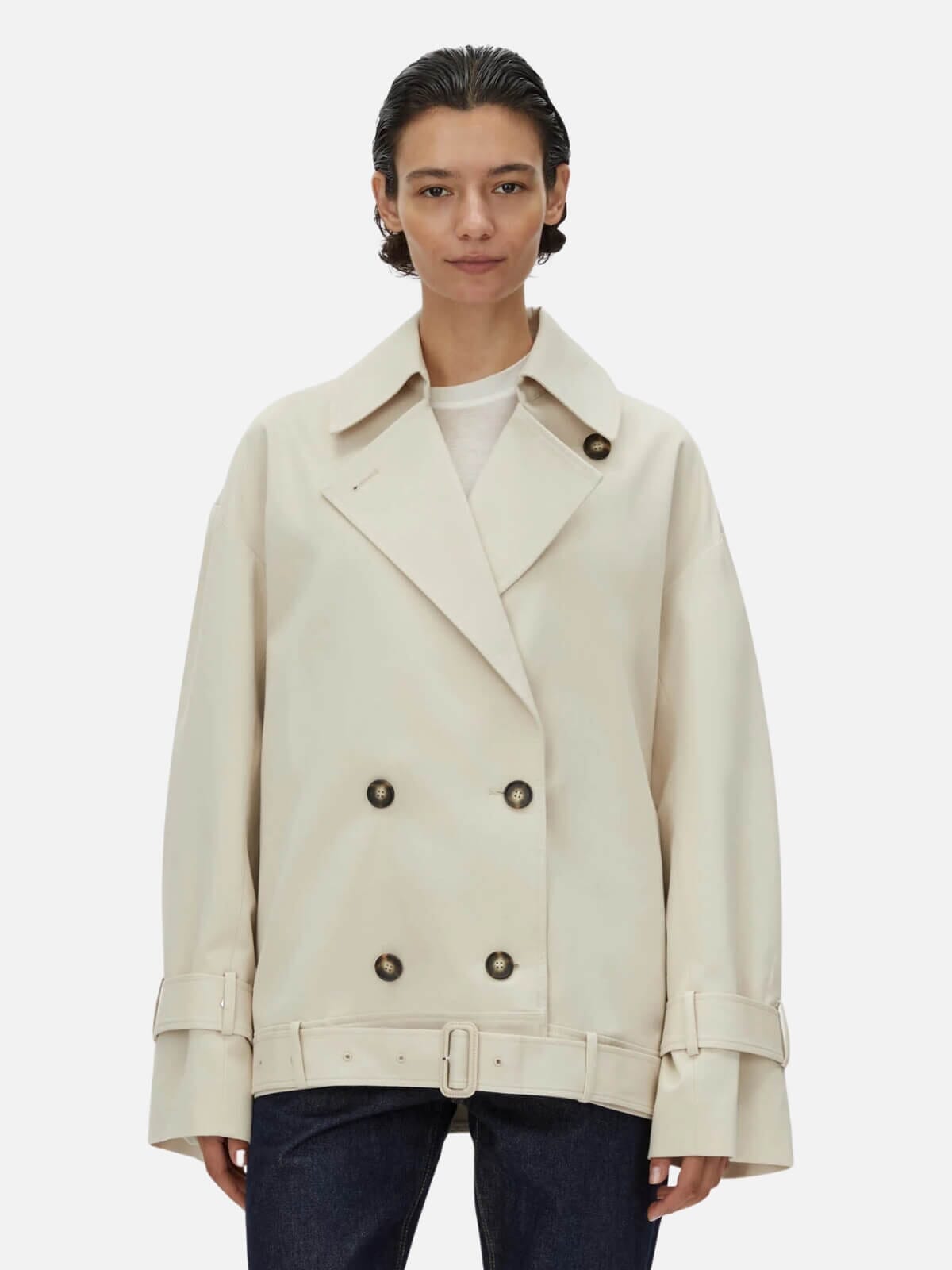 Neroli Short Trench - Alabaster Coats & Jackets Camilla and Marc 