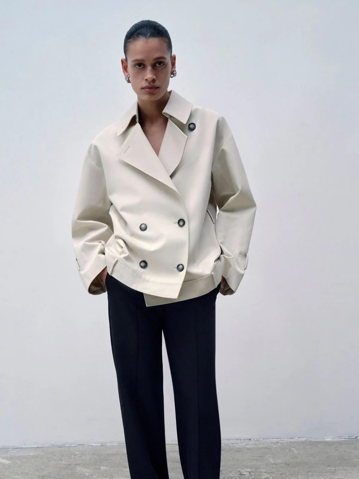 Neroli Short Trench - Alabaster Coats & Jackets Camilla and Marc 