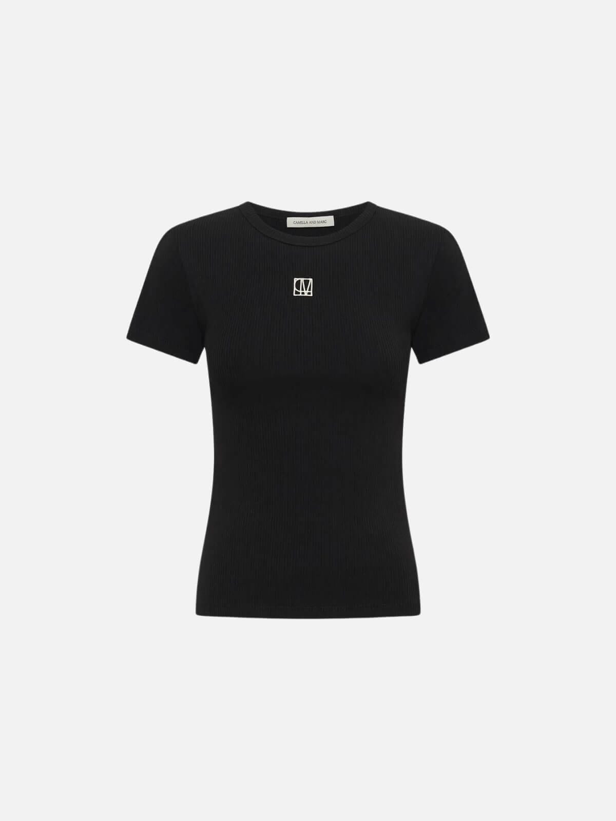 Camilla and Marc | Nora Fitted Tee - Black | Perlu
