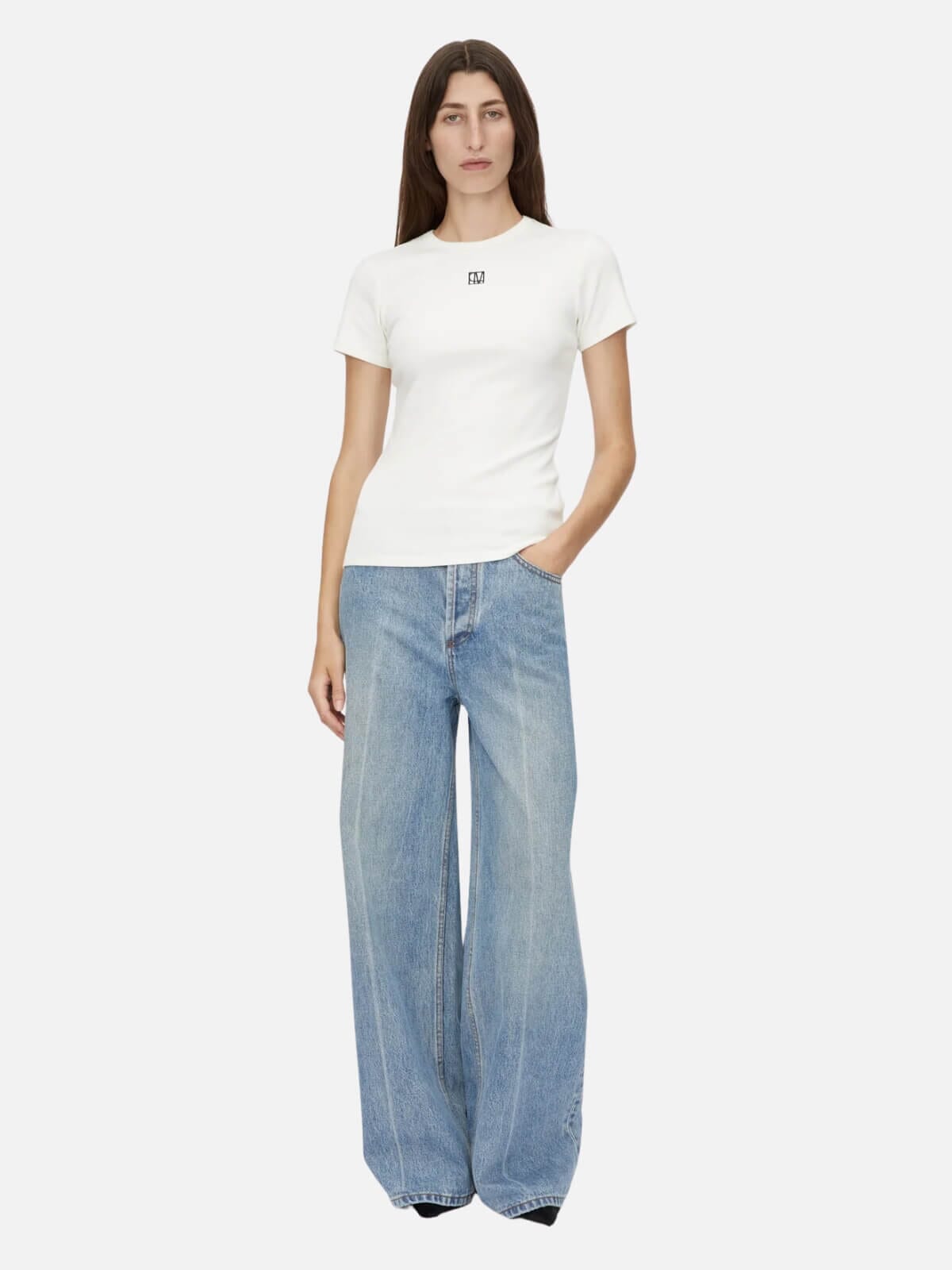 Nora Fitted Tee - Soft White Tops Camilla and Marc 