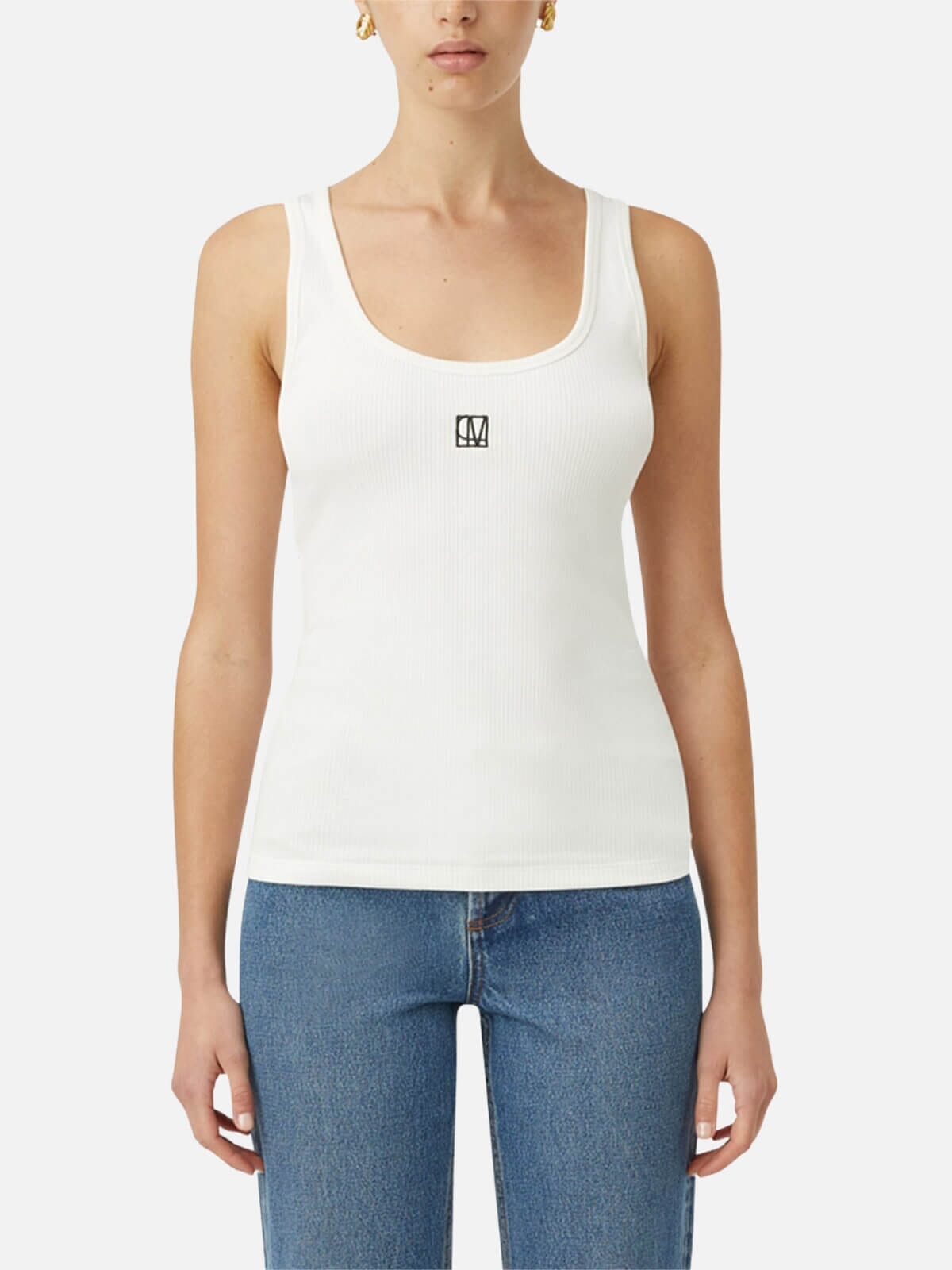 Camilla And Marc | Nora Scoop Neck Tank - Soft White | Perlu