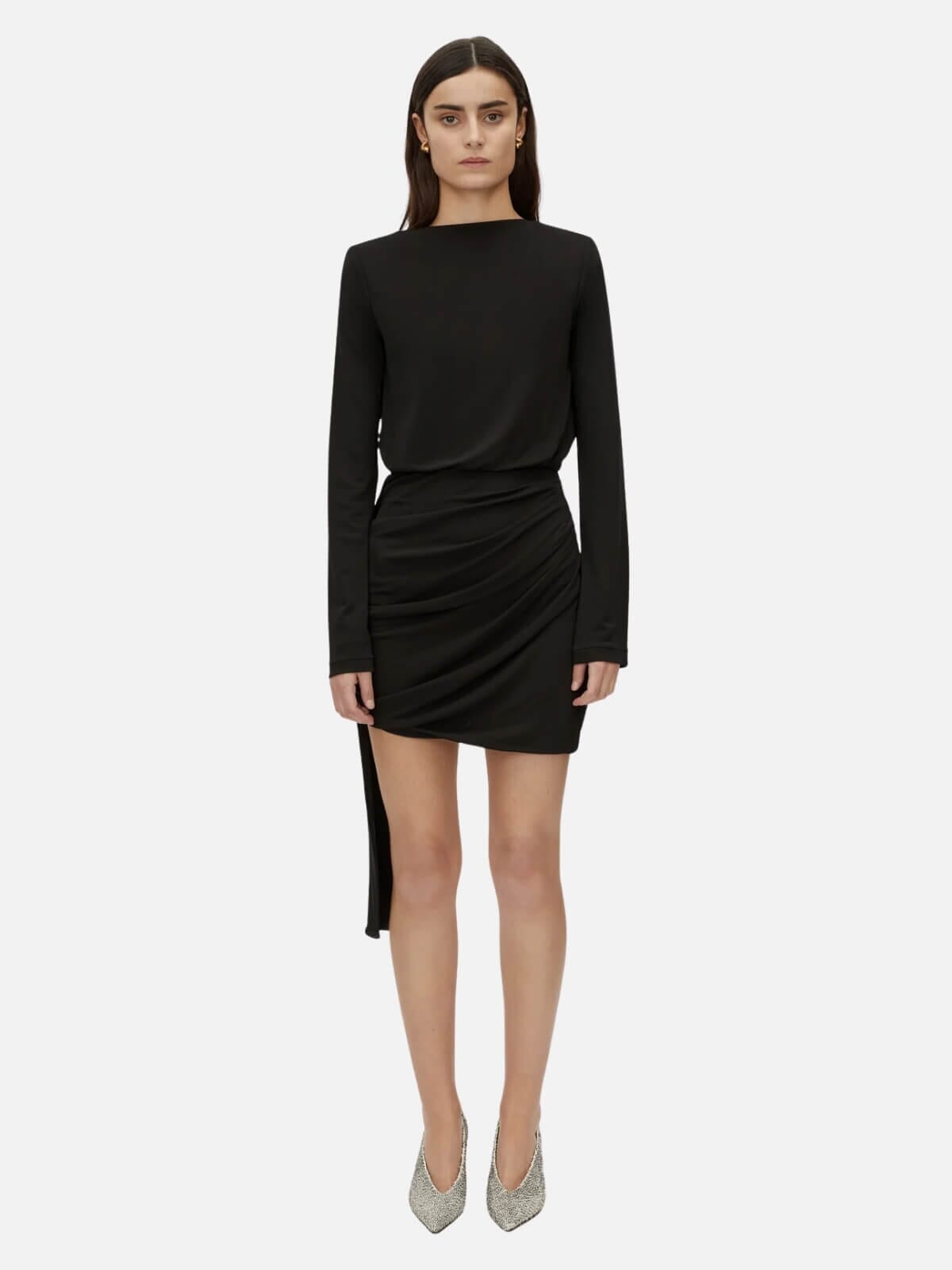 Camilla and Marc | Paloma Long Sleeve Mini Dress - Black | Perlu