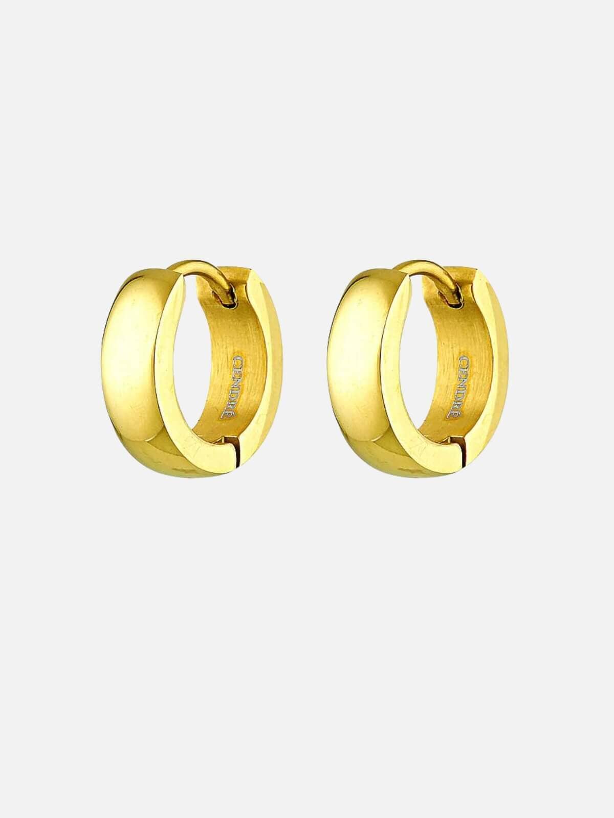 Cendre | Agathe Huggie Earrings - Gold | Perlu