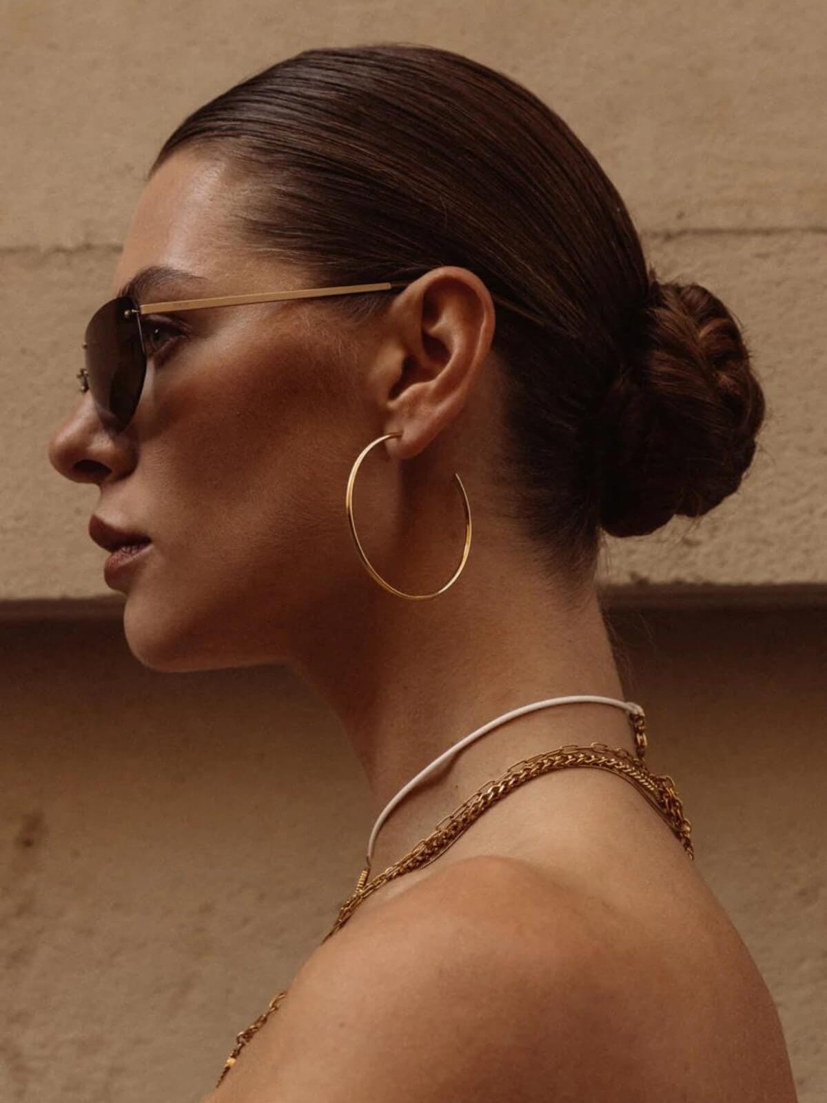 Cendre | Hailey Hoop Earrings - Gold | Perlu 