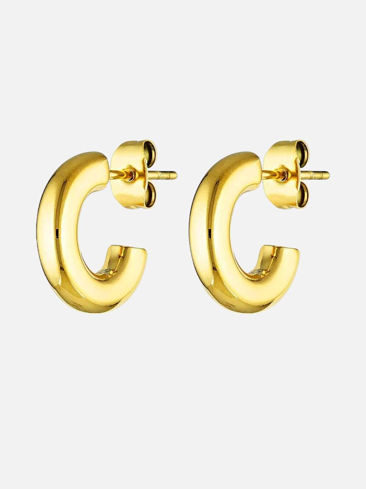 Cendre | Hugo Hoop Earrings - Gold | Perlu