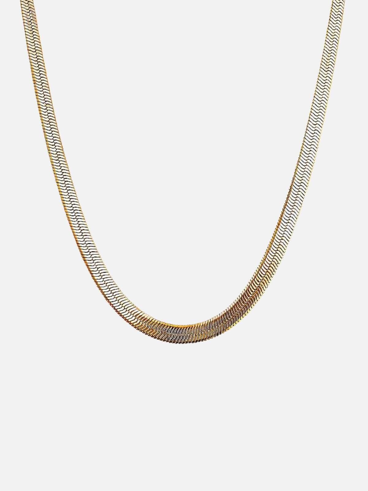 Cendre | Python Necklace - Gold | Perlu 
