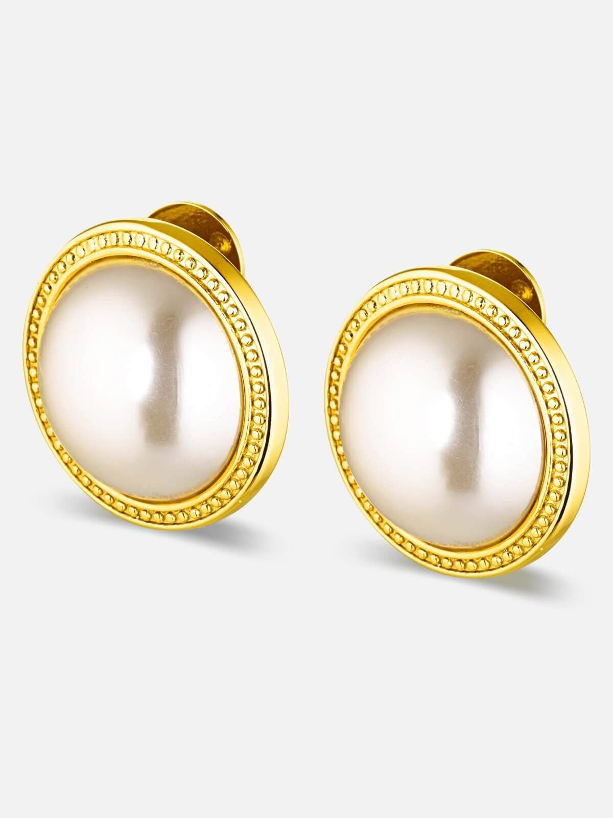 Cendre | Rue Cler Pearl Earrings - Gold | Perlu