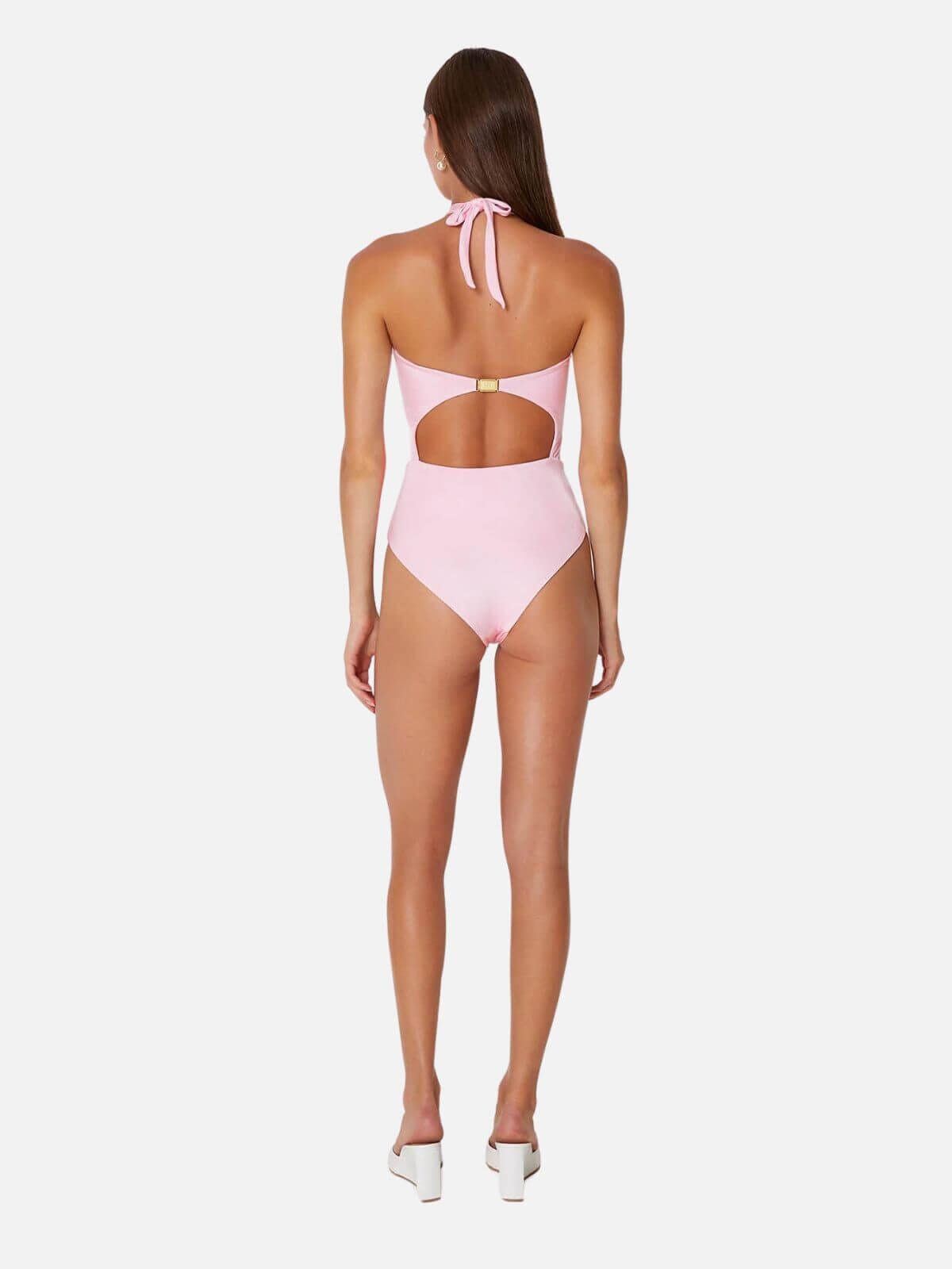 Cin Cin | Diamond Heart Cut Out Swimsuit | Ballet Pink | Perlu