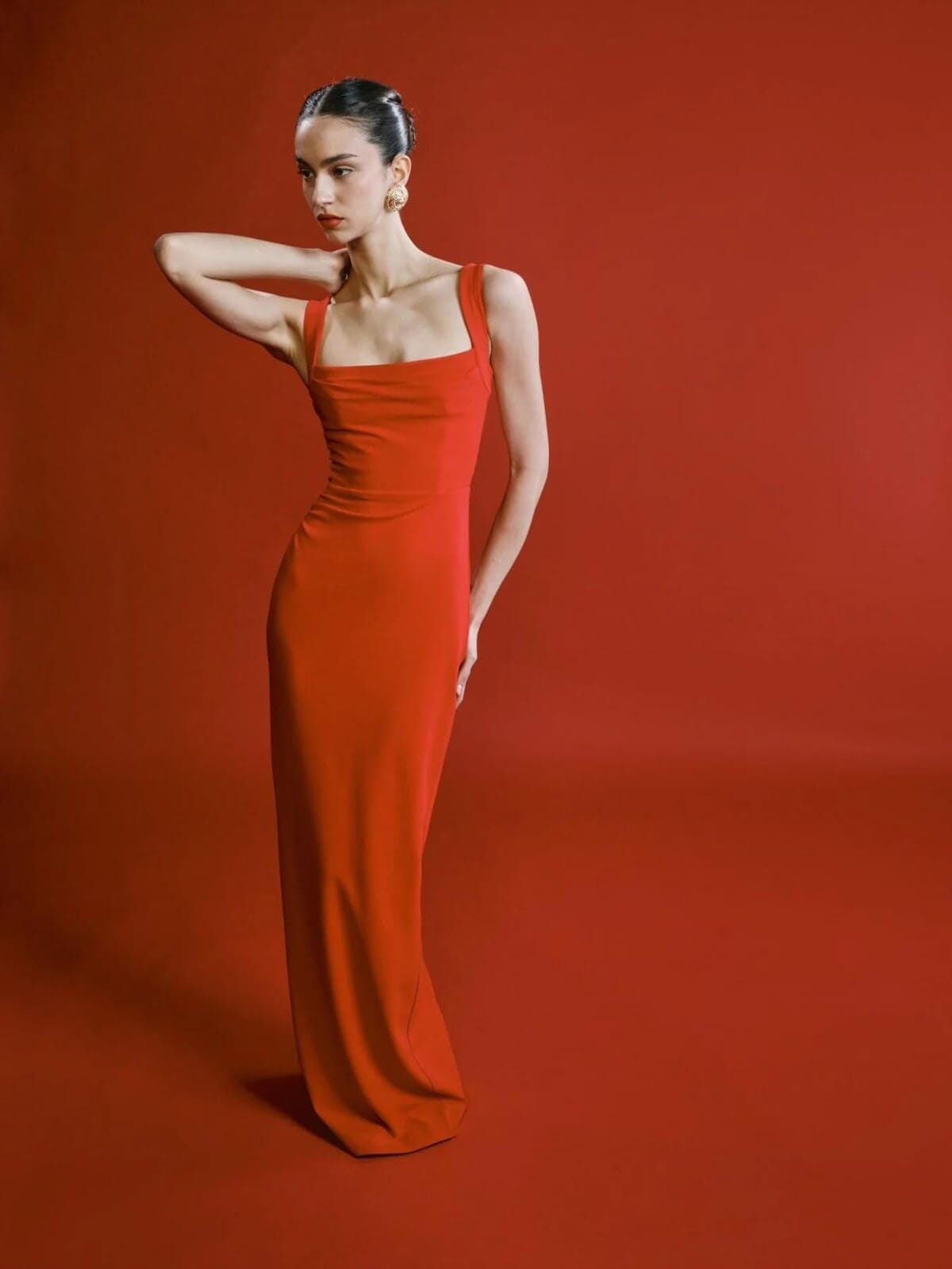 Effie Kats | Marbella Gown - Cherry Red | Perlu