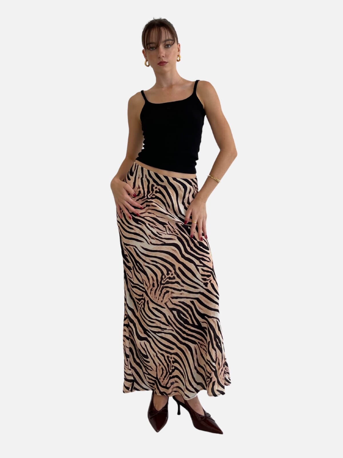 Animal Print Maxi Skirt - Tiger Skirts Ena Pelly 