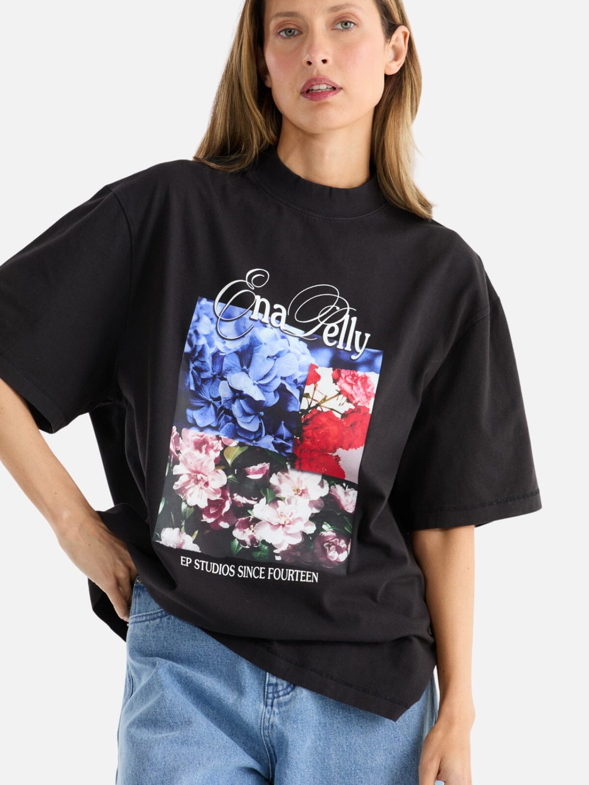 Bloom Tee - Vintage Black Tops Ena Pelly 