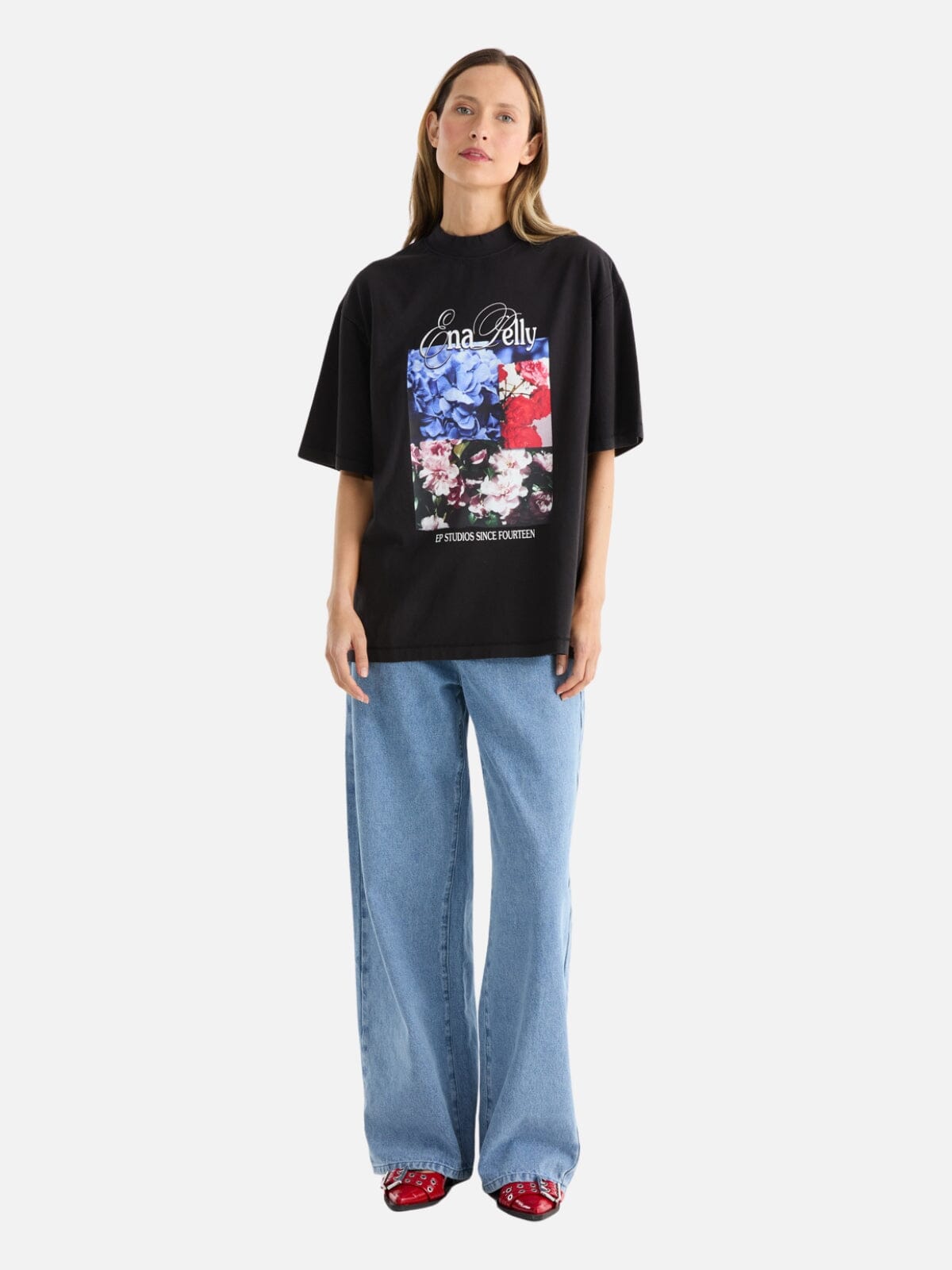 Bloom Tee - Vintage Black Tops Ena Pelly 