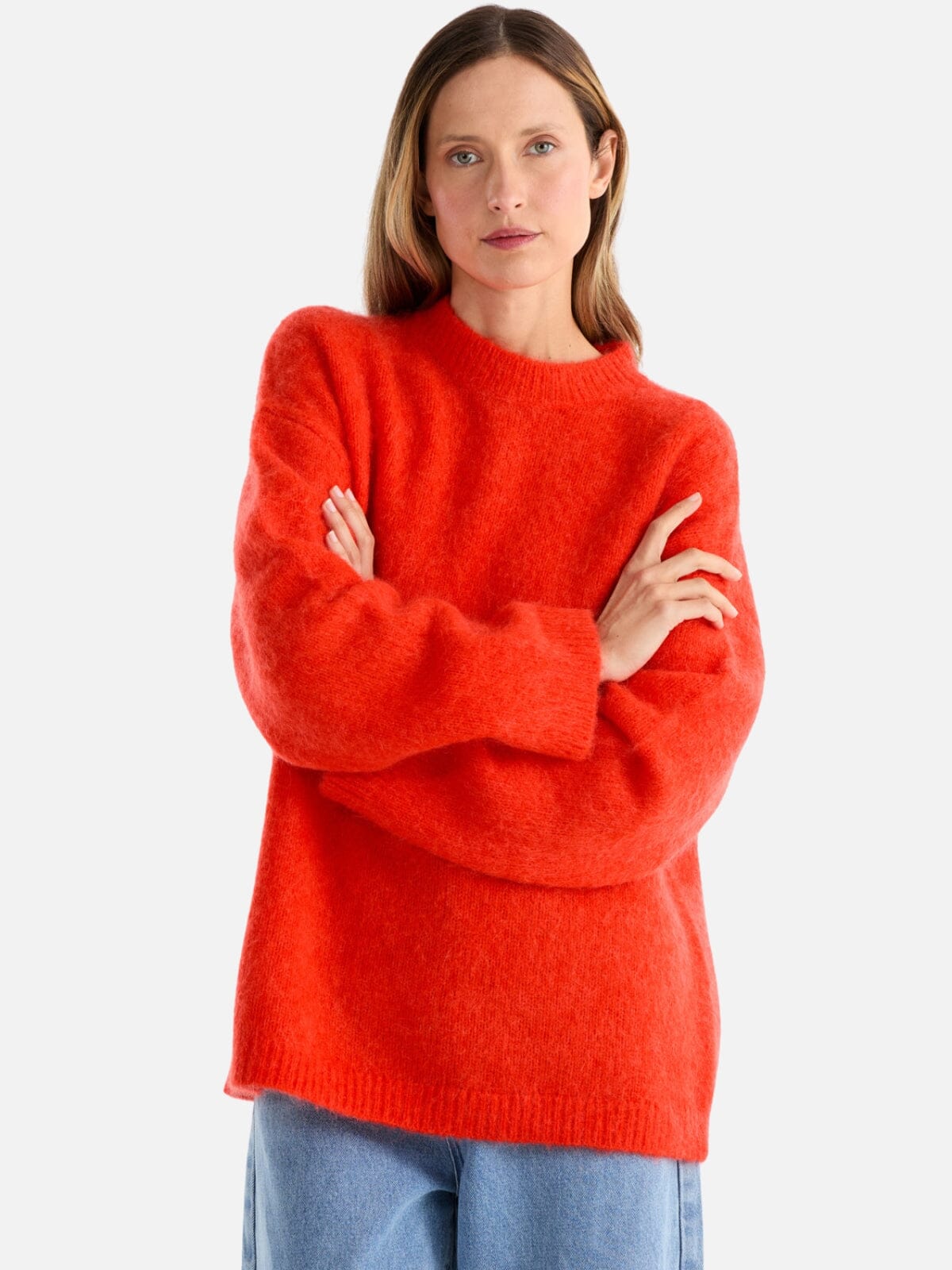 Elle Mohair Blend Knit - Poppy Jumpers & Knitwear Ena Pelly 