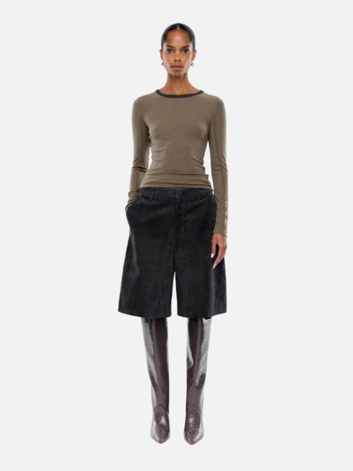 Jade Long Sleeve Top - Olive