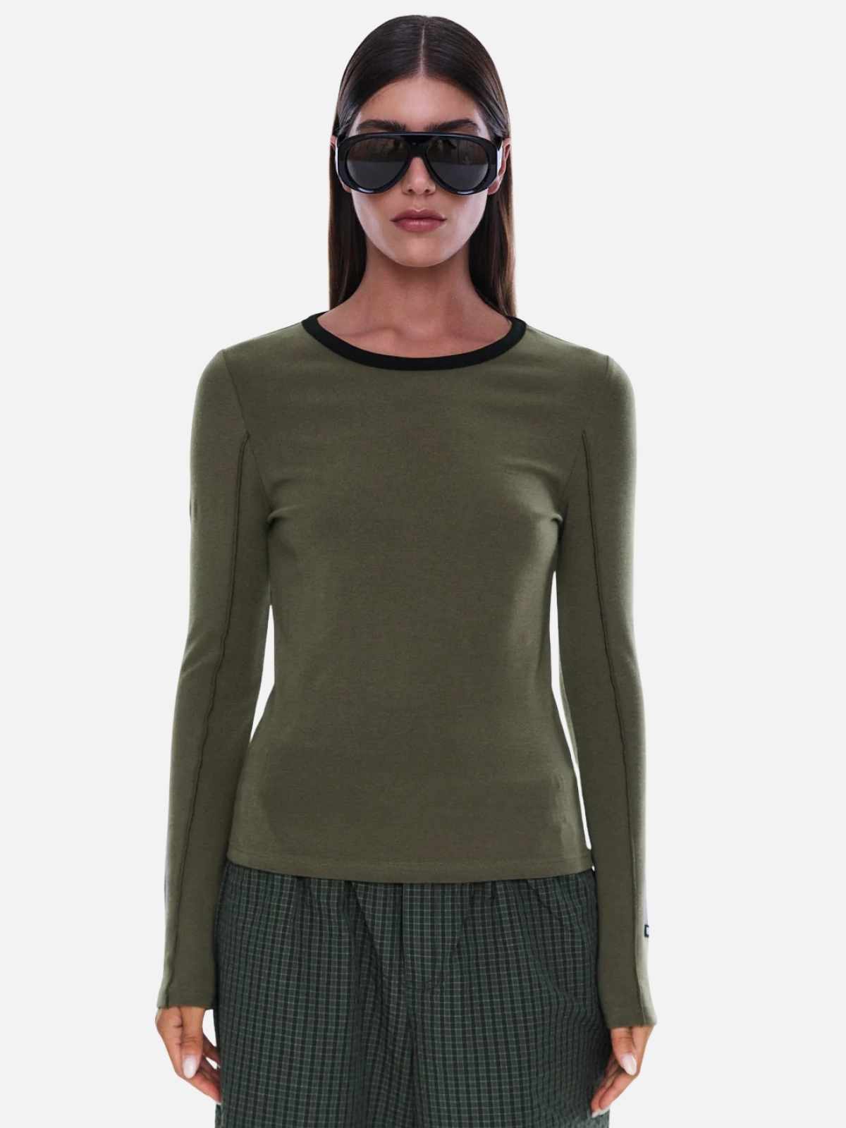 Jade Long Sleeve Top - Olive