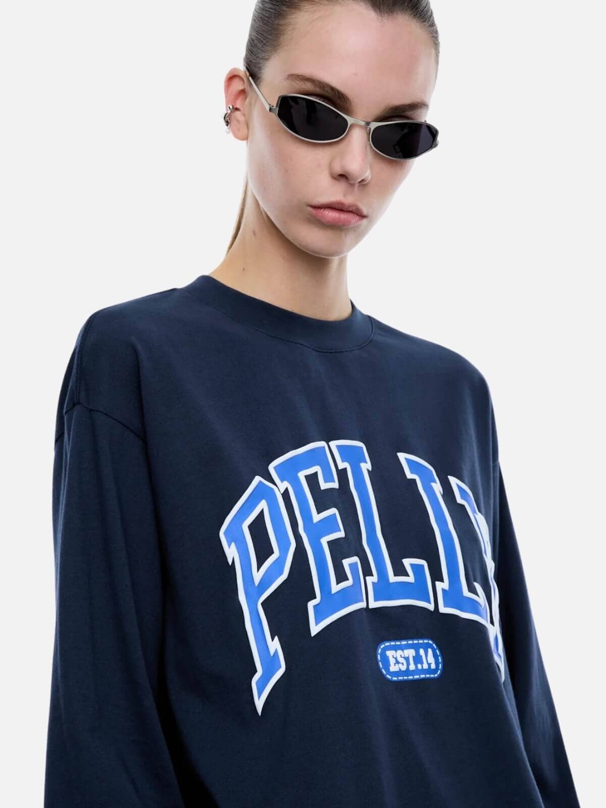 Long Sleeve Pelly Tee - Ink Jumpers & Knitwear Ena Pelly 