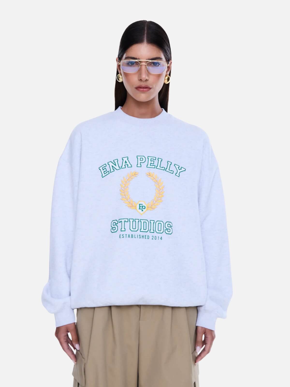 Mila Oversized Sweater - White Marle