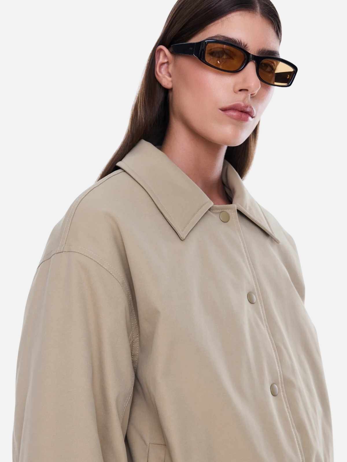 Nora Nylon  Bomber - Sand