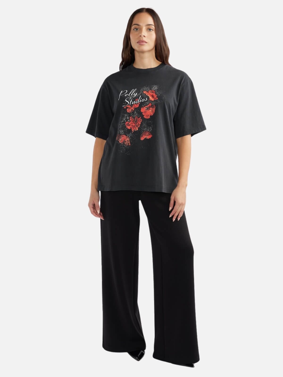 Ena Pelly | Poppies Tee - Vintage Black | Perlu