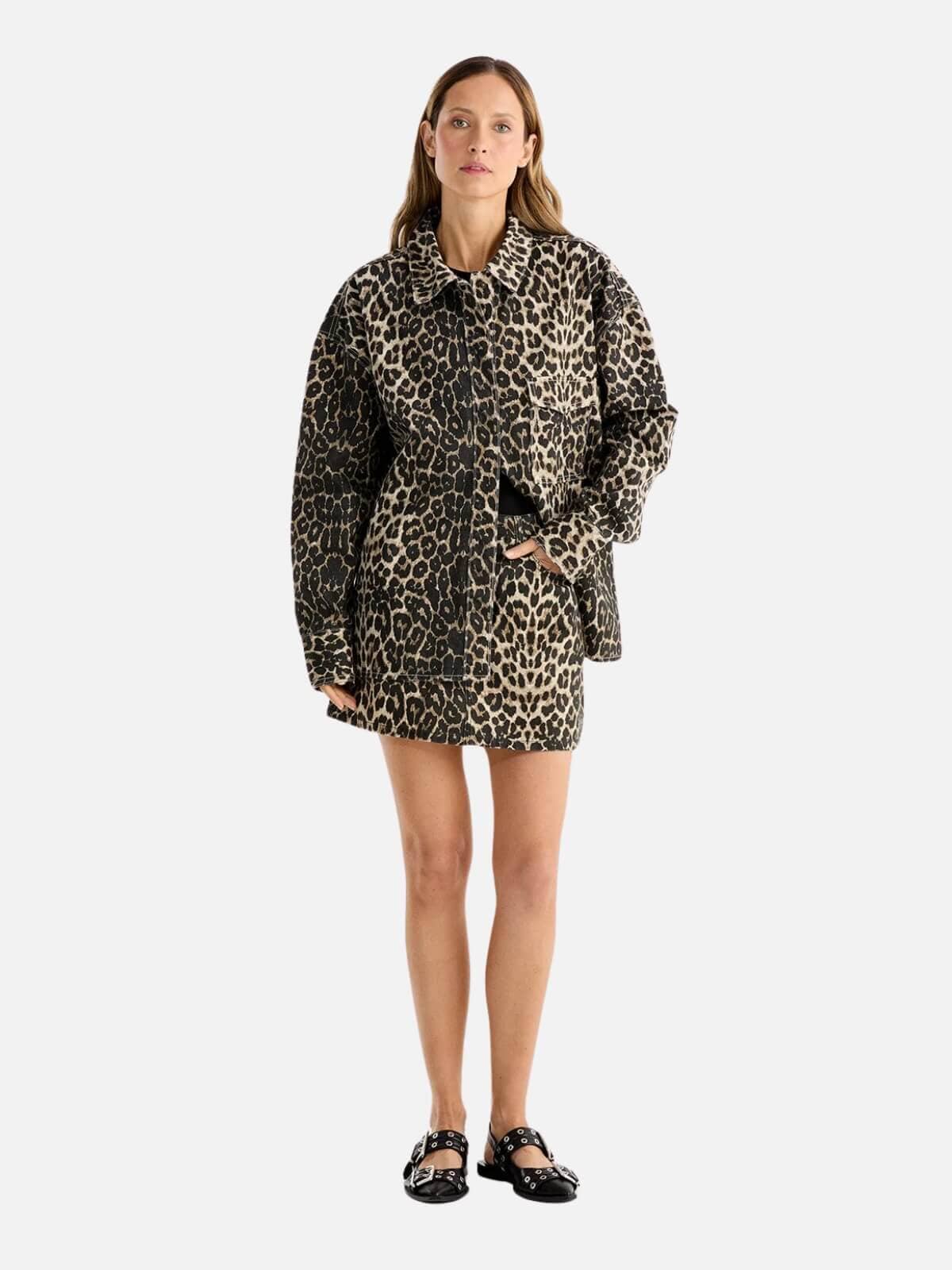 Suri Overshirt - Leopard Print Tops Ena Pelly 