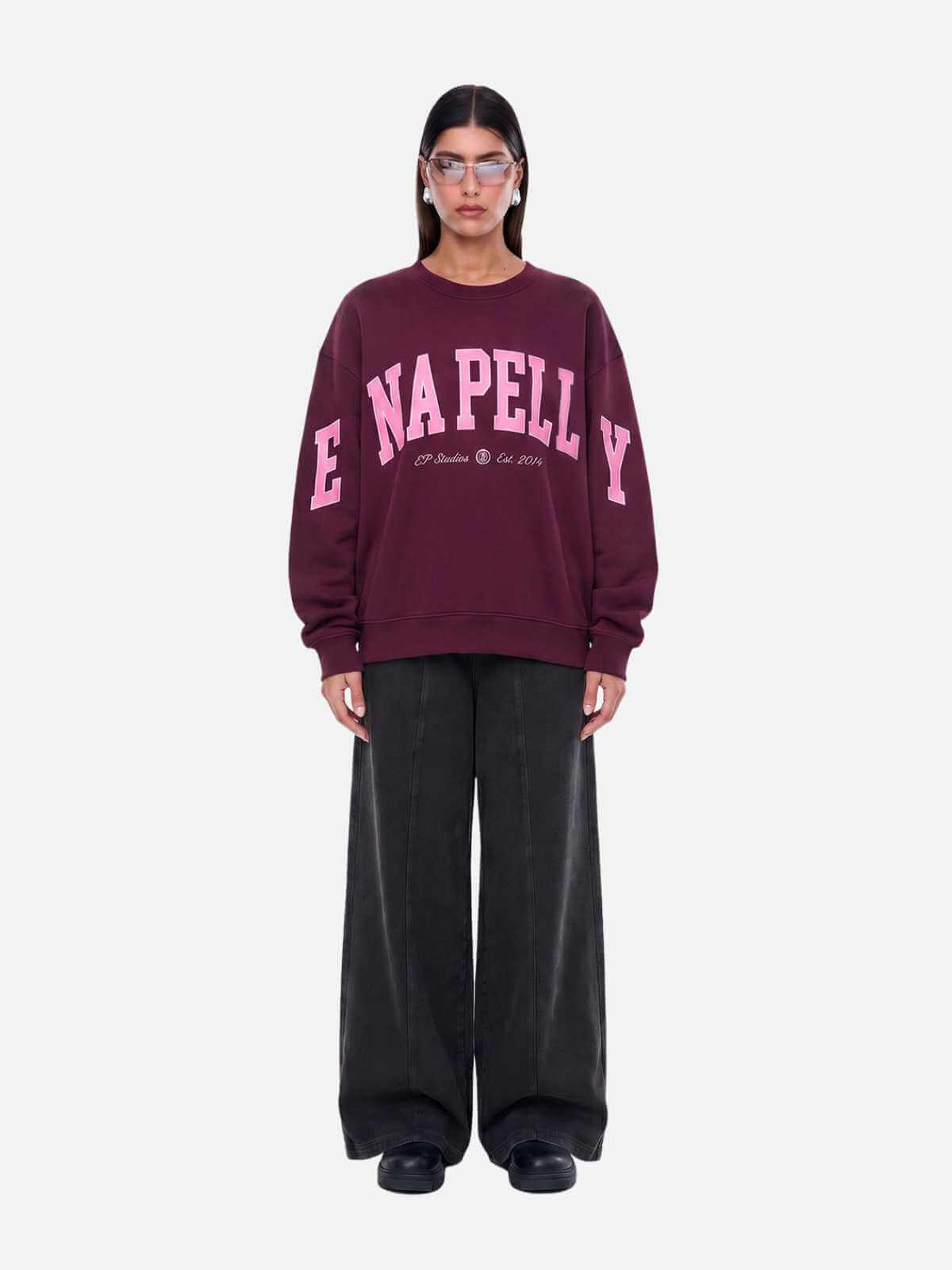 Mila Oversized Sweater - Deep Cherry