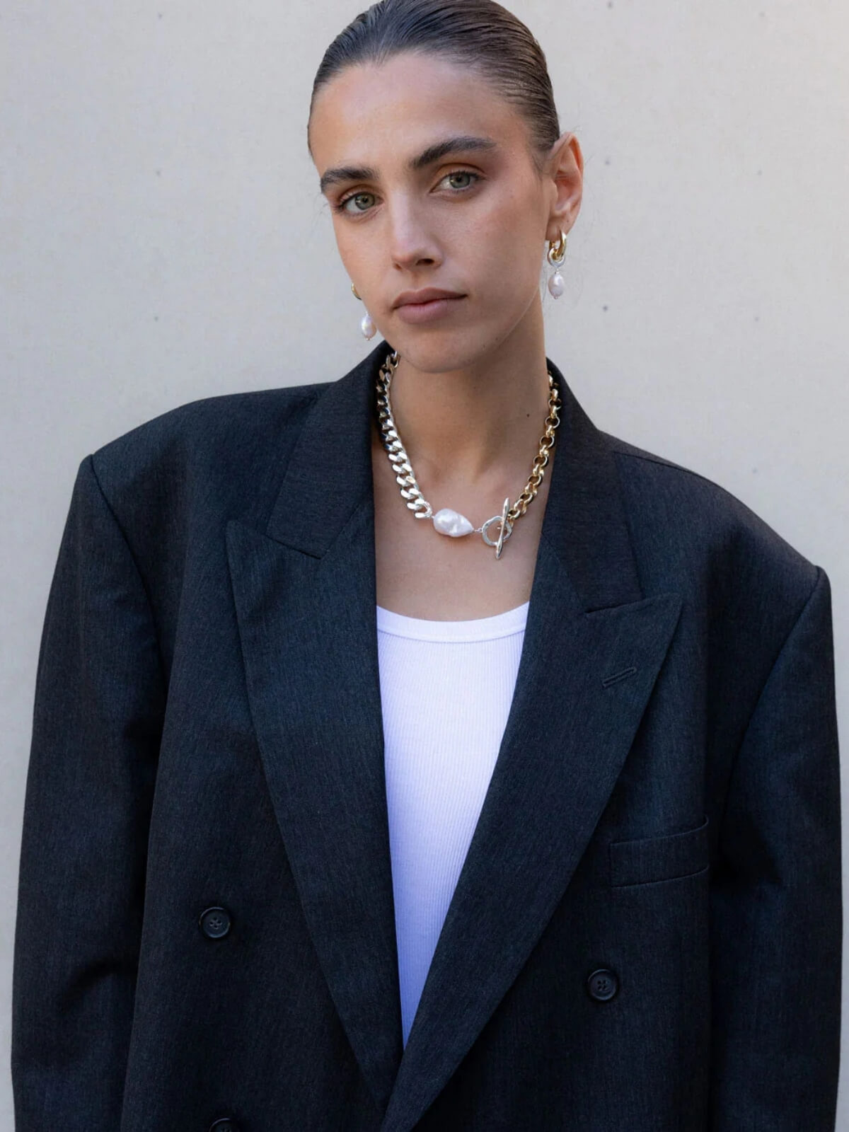 Amalgamated Pearl Statement Necklace: Freshwater Pearl