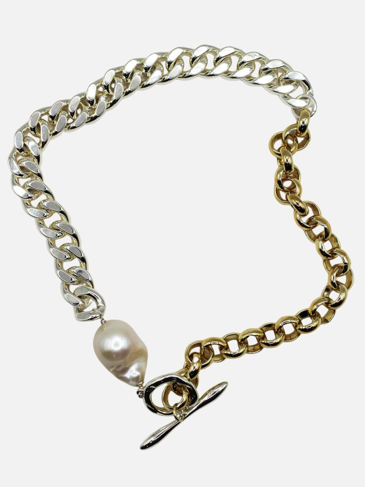 Amalgamated Pearl Statement Necklace: Freshwater Pearl
