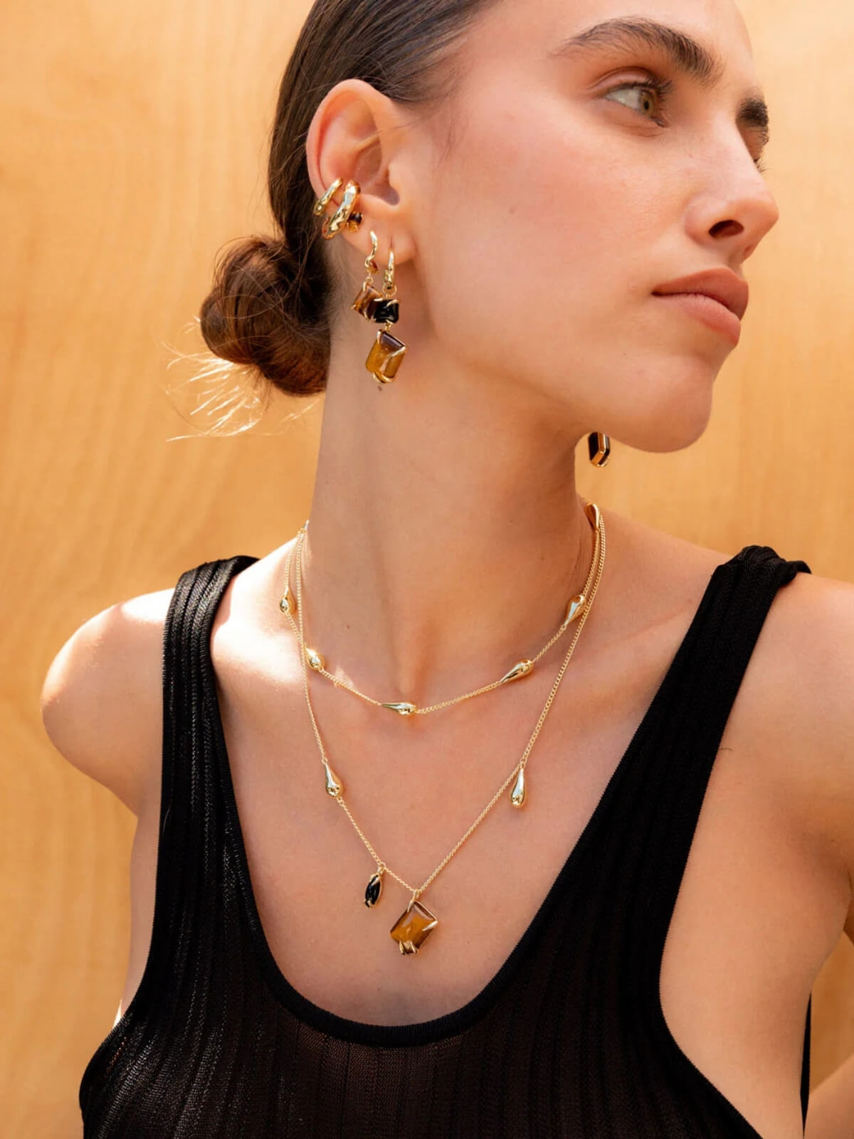 Rainfall Necklace: Brass + 18K Gold Plating