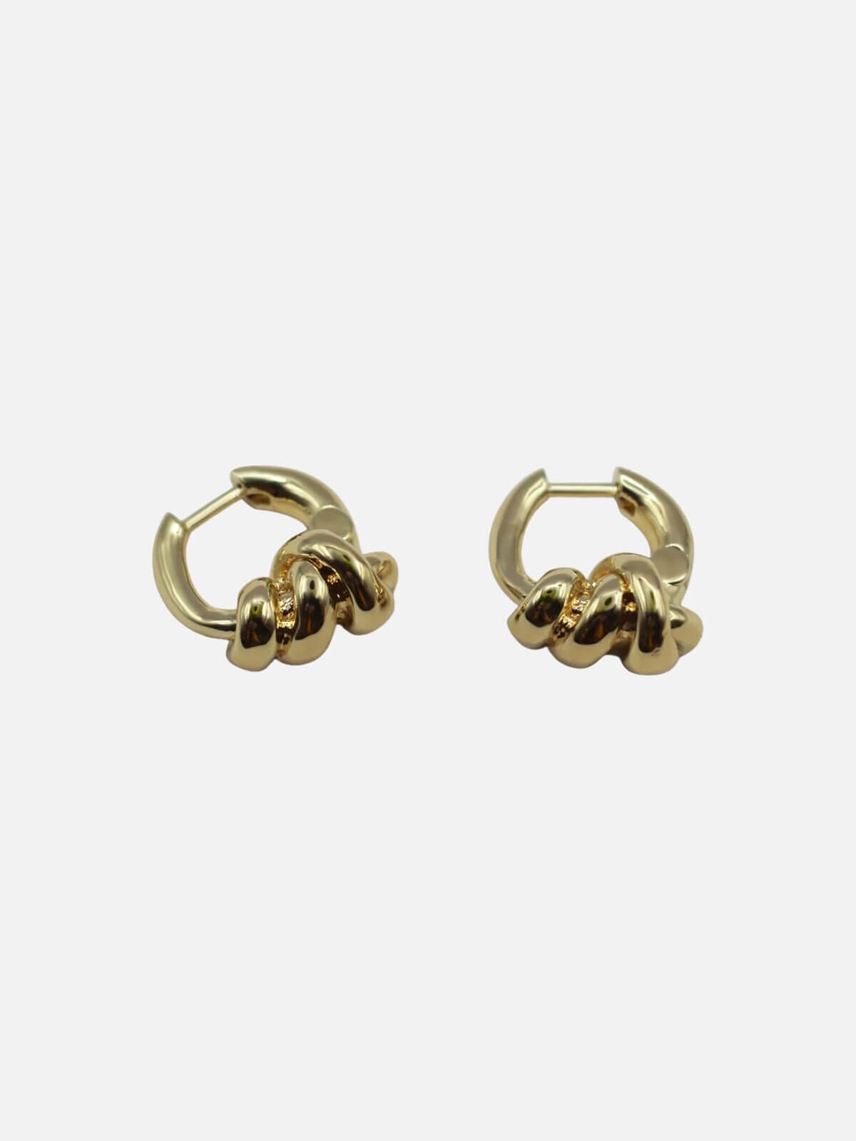 F+H | Double Knot Hoops - Gold | Perlu