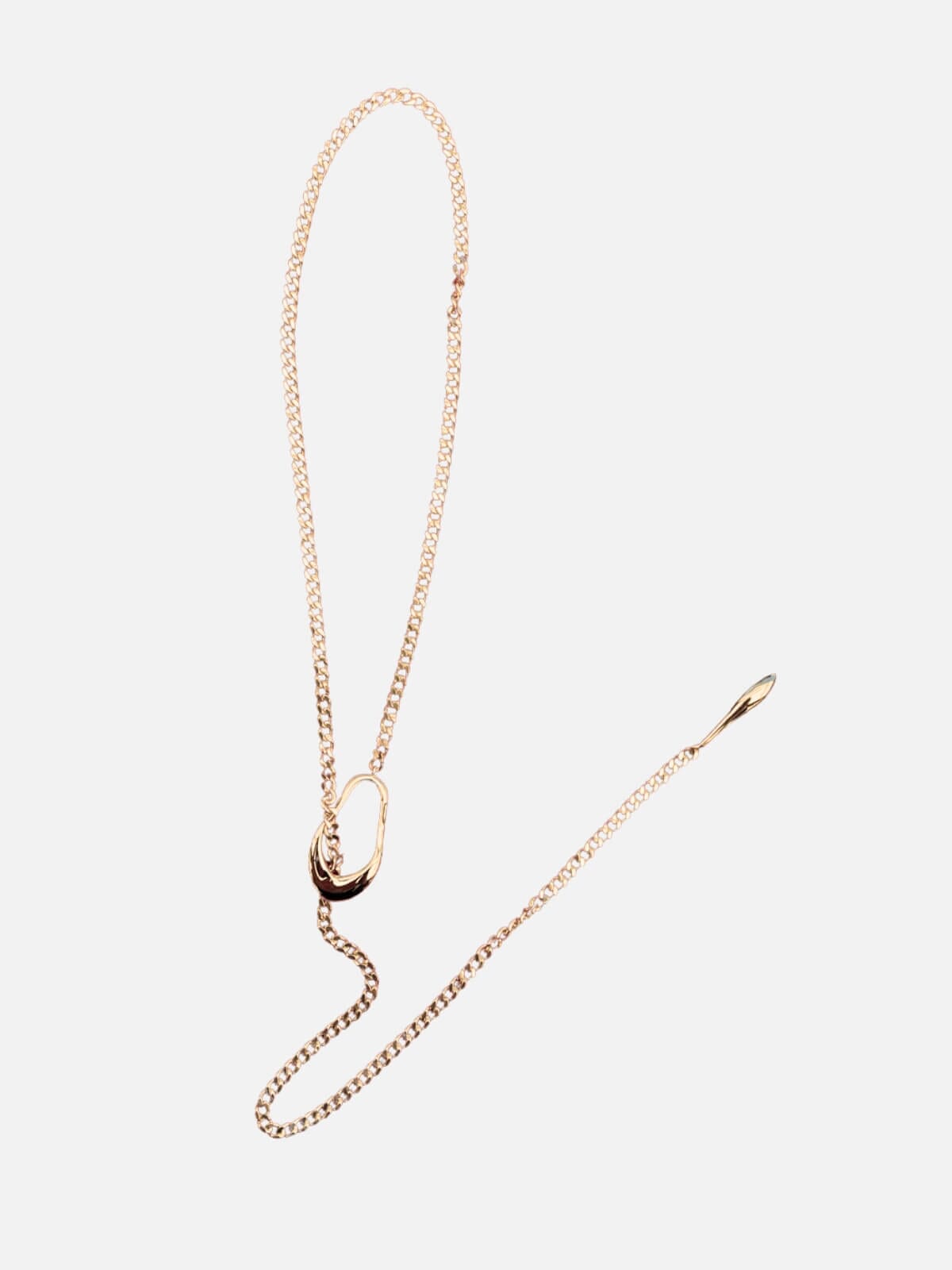 Lariat Organic Necklace: Brass + 18K Gold Plating Necklaces F+H Jewellery 