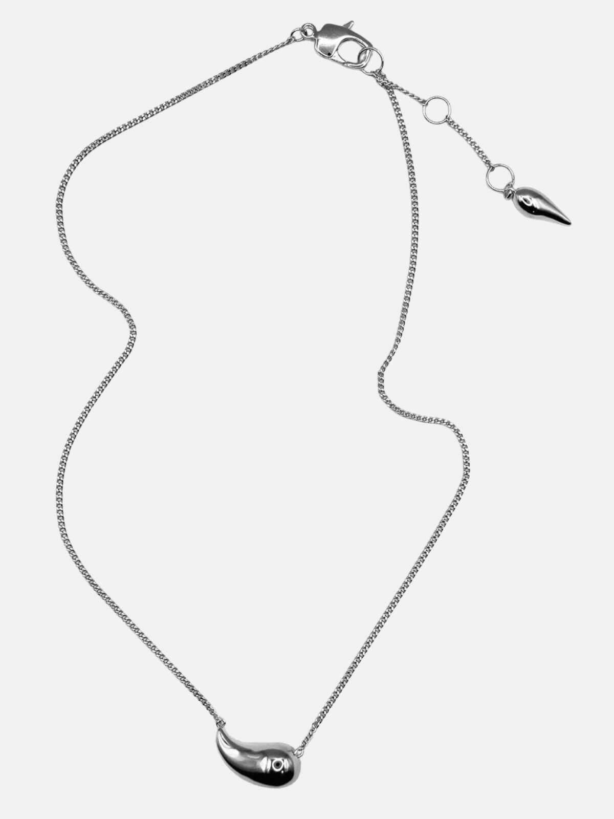 Raindrop Necklace: Solid Sterling Silver Earrings F+H Jewellery 