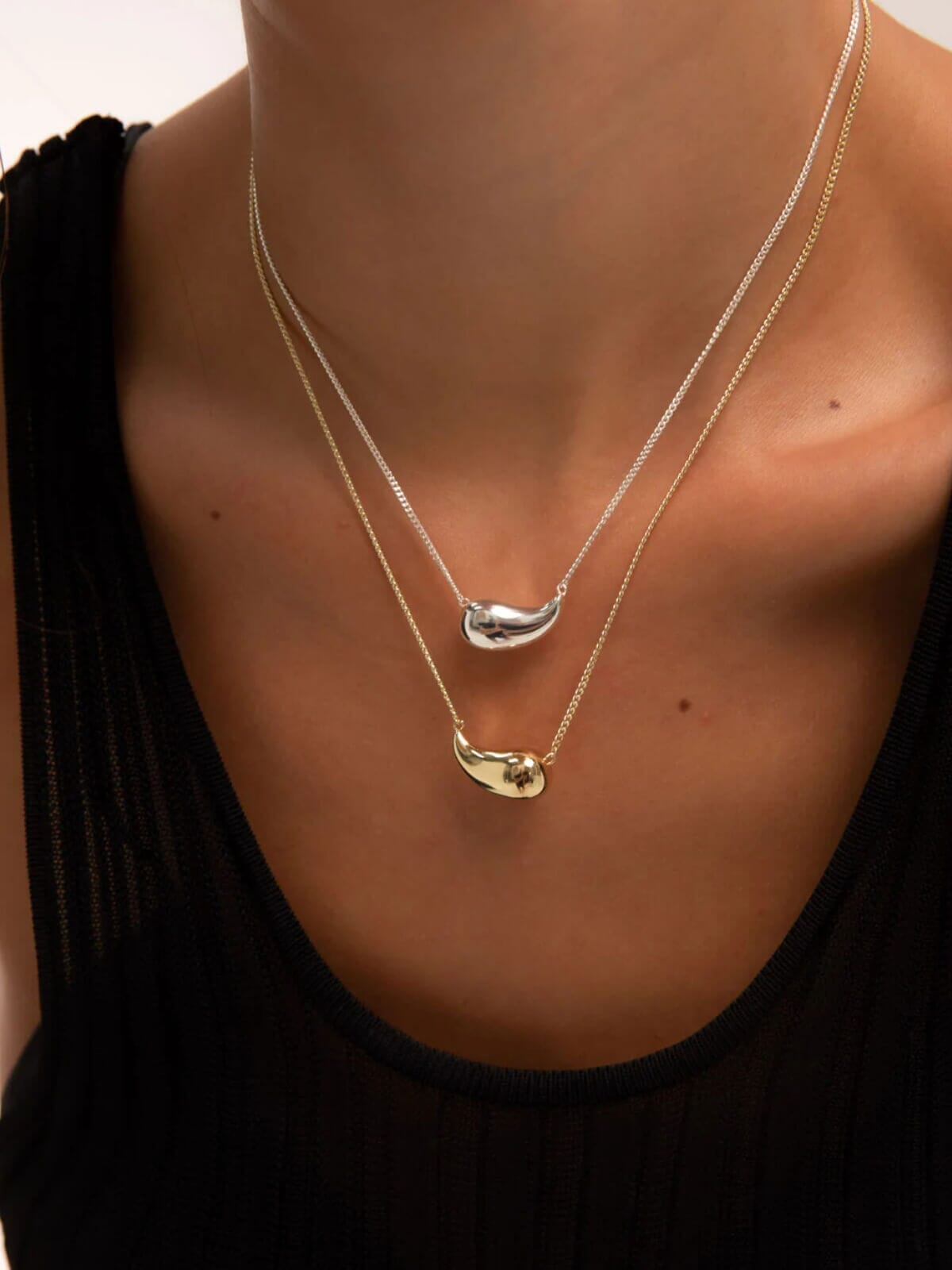 Raindrop Necklace: Solid Sterling Silver Earrings F+H Jewellery 