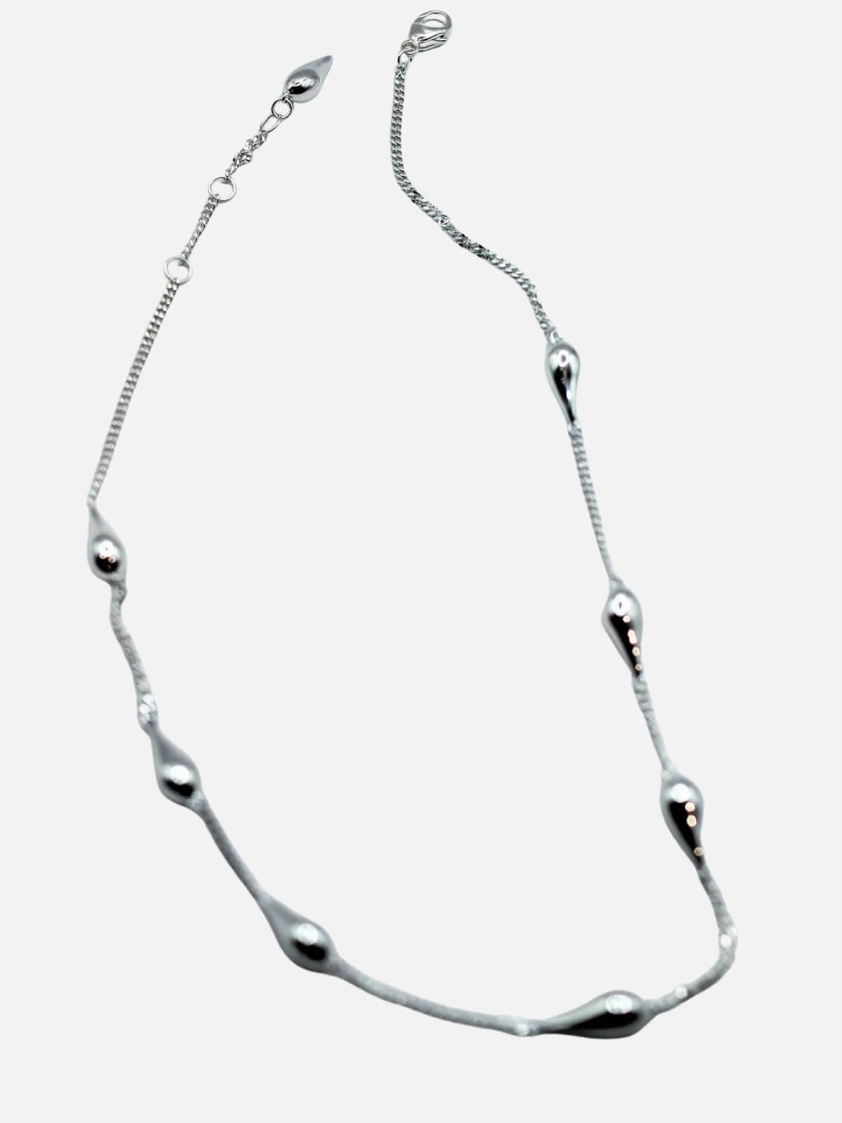 Rainfall Necklace: Brass + Sterling Silver Plating