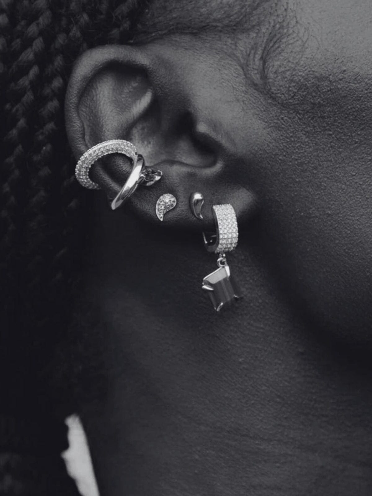 F + H | Teardrop Studs Earrings - Sterling Silver | Perlu