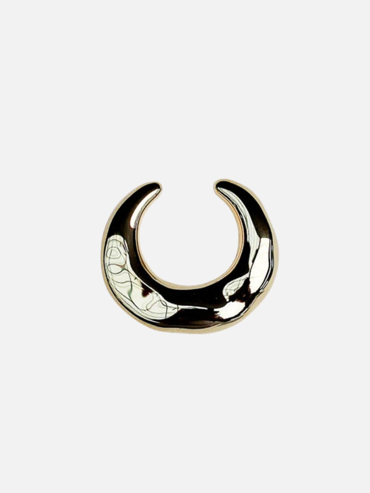 Wonky Ear Cuff: Brass + 18K Gold Plating Earrings F+H Jewellery 